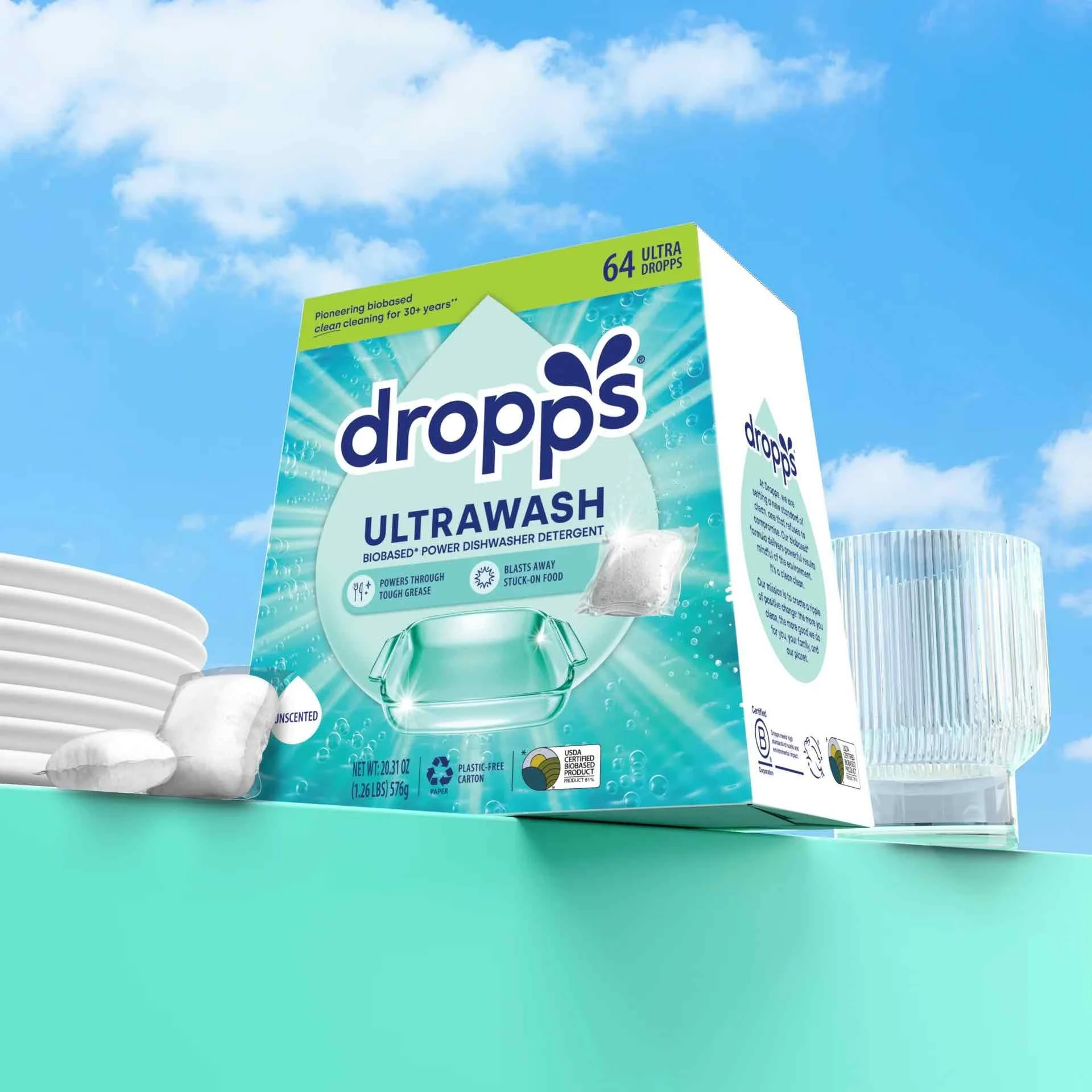 dropps unscented dishwasher detergent