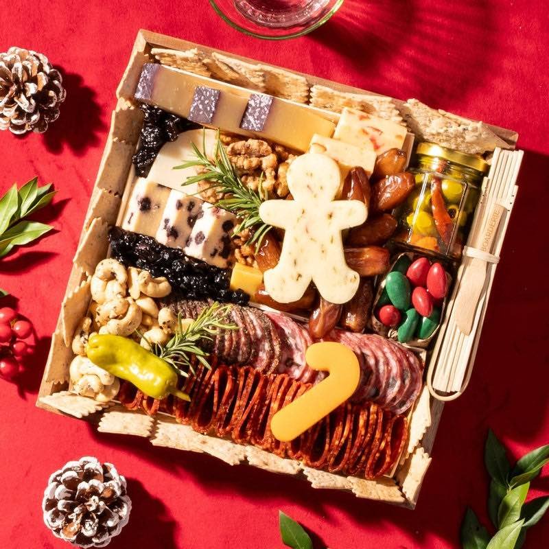 holiday meat and cheese board gift