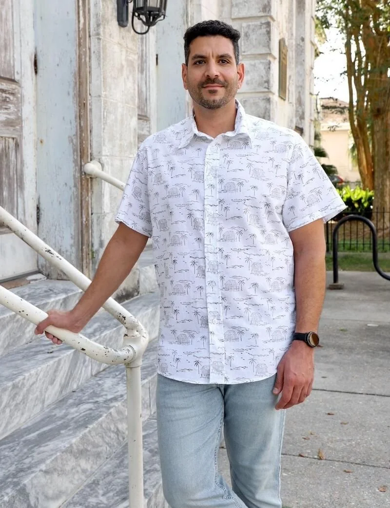 organic cotton vacation shirt for men