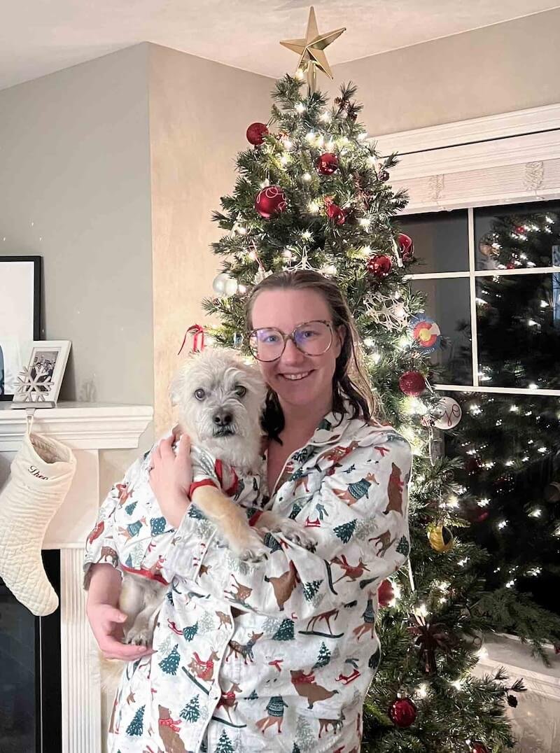 matching christmas pajamas with dog