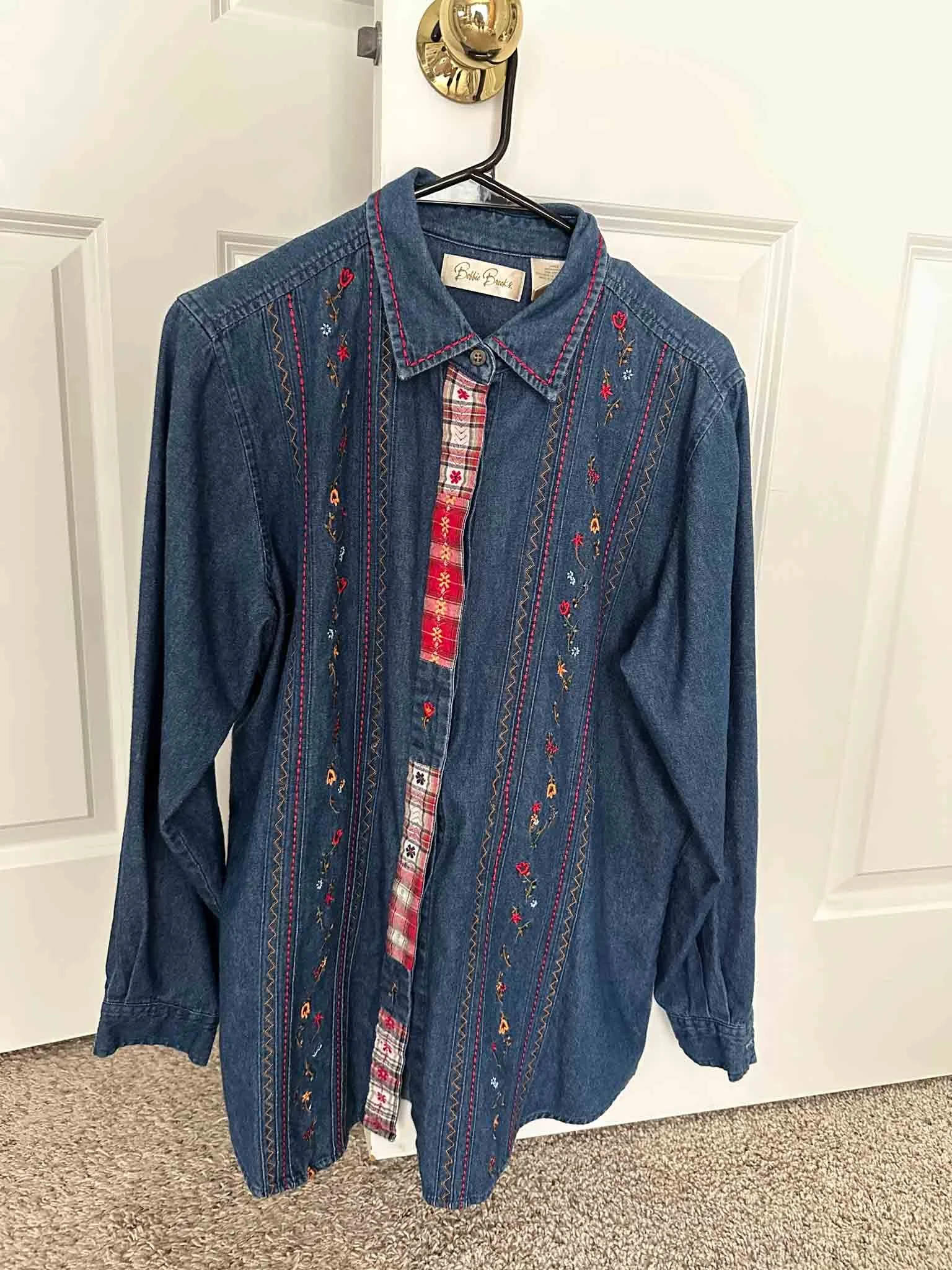 thrifted embroidered shirt