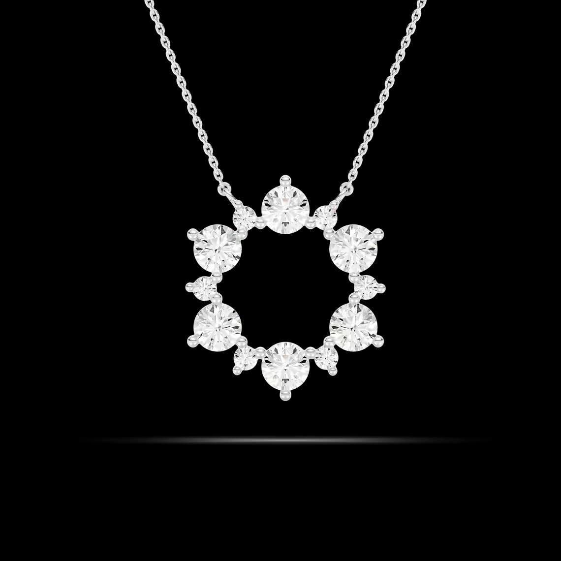 lab grown diamond snowflake necklace