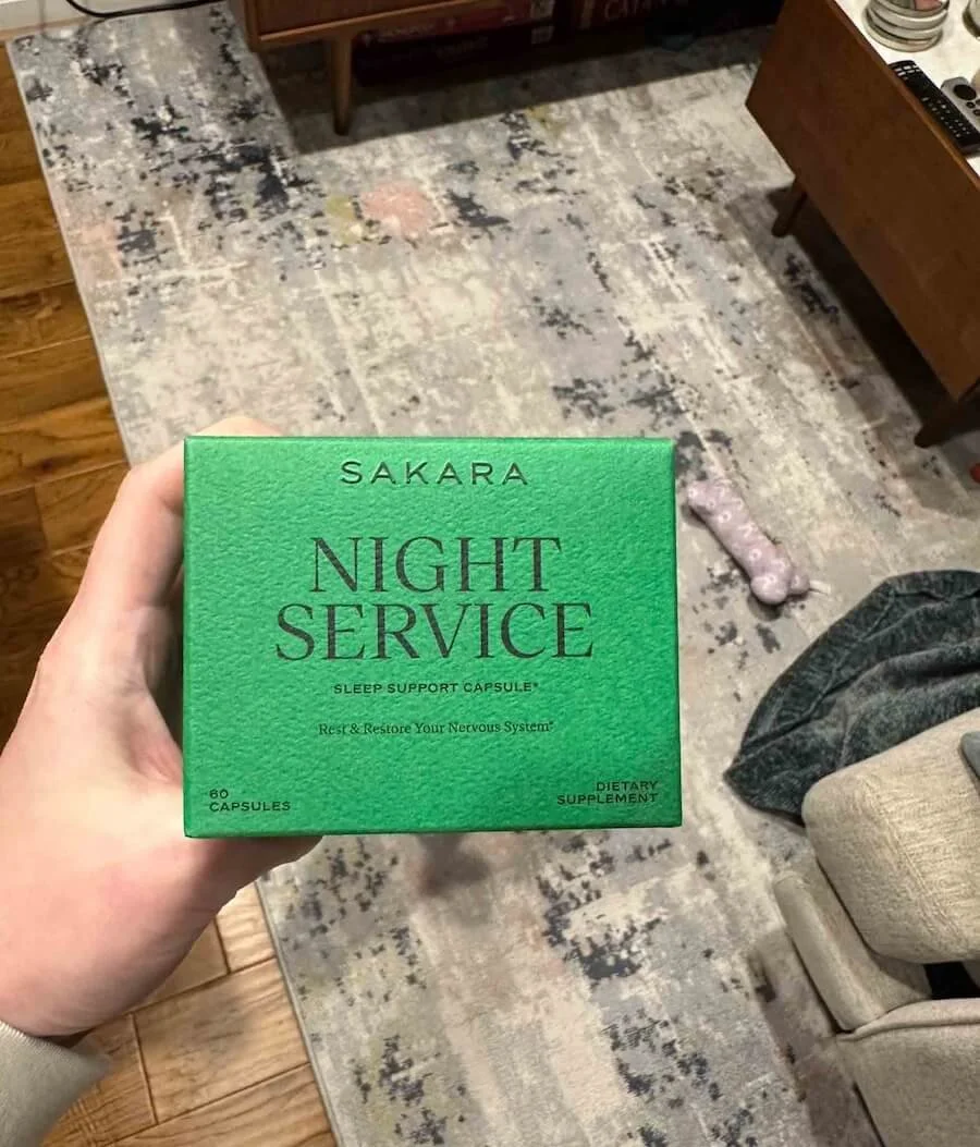 sakara night service supplement in box