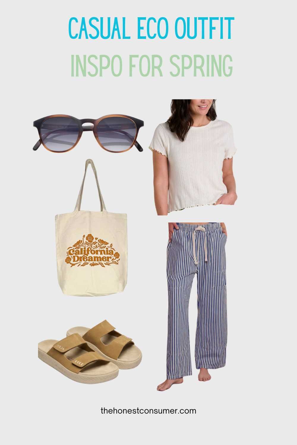 casual eco outfit inspo for spring