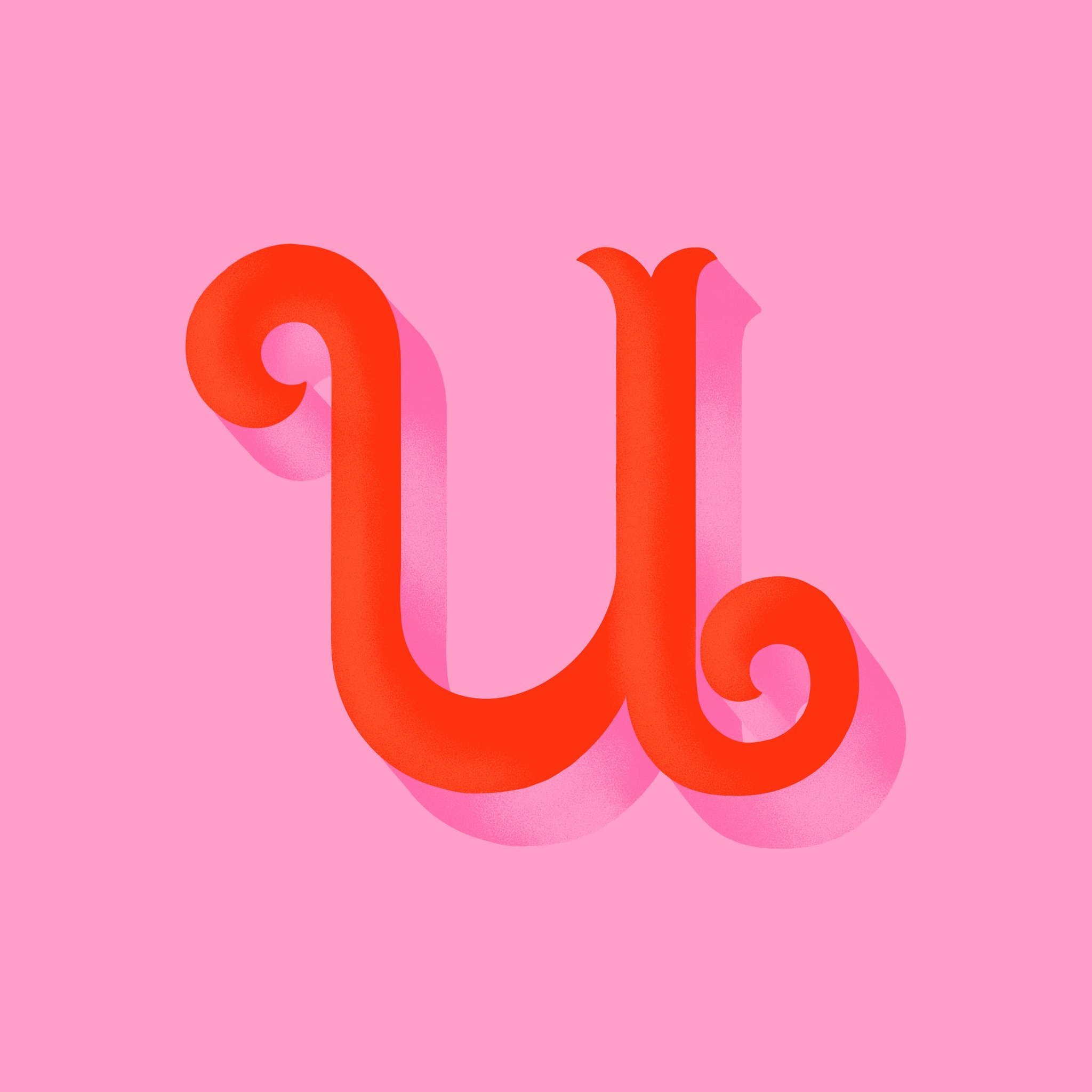 21/36 - U✨

For this year&rsquo;s #36daysoftype challenge, I wanted to create a cohesive series of letters and numbers that had bold exaggerated flourishes with a delicious pastel vibe! 

Tools used: 
iPad Pro + Apple pencil 
Procreate app
Retro shad