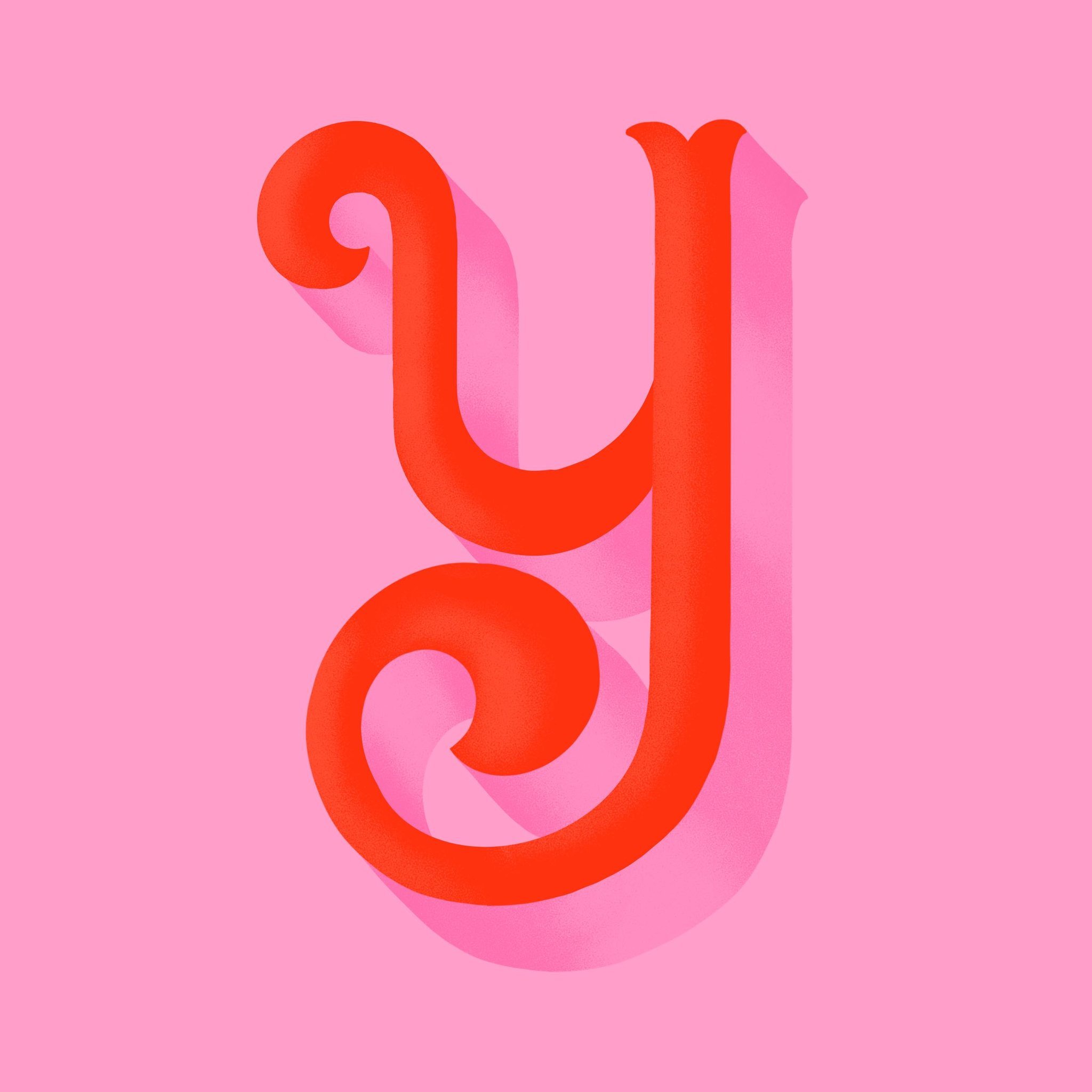 25/36 - Y 🍒

For this year&rsquo;s #36daysoftype challenge, I wanted to create a cohesive series of letters and numbers that had bold exaggerated flourishes with a delicious pastel vibe! 

Tools used: 
iPad Pro + Apple pencil 
Procreate app
Retro sh