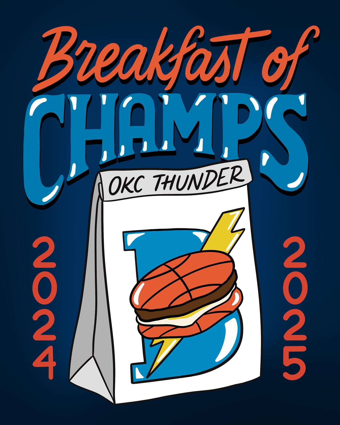 @braums - the official breakfast of the 2024-2025 @nba CHAMPS 🏀 So thrilled for my city and looking forward to the @okcthunder parade today! Moving to Oklahoma from India 15 years ago means that I have been to my fair share of Thunder games, but thi