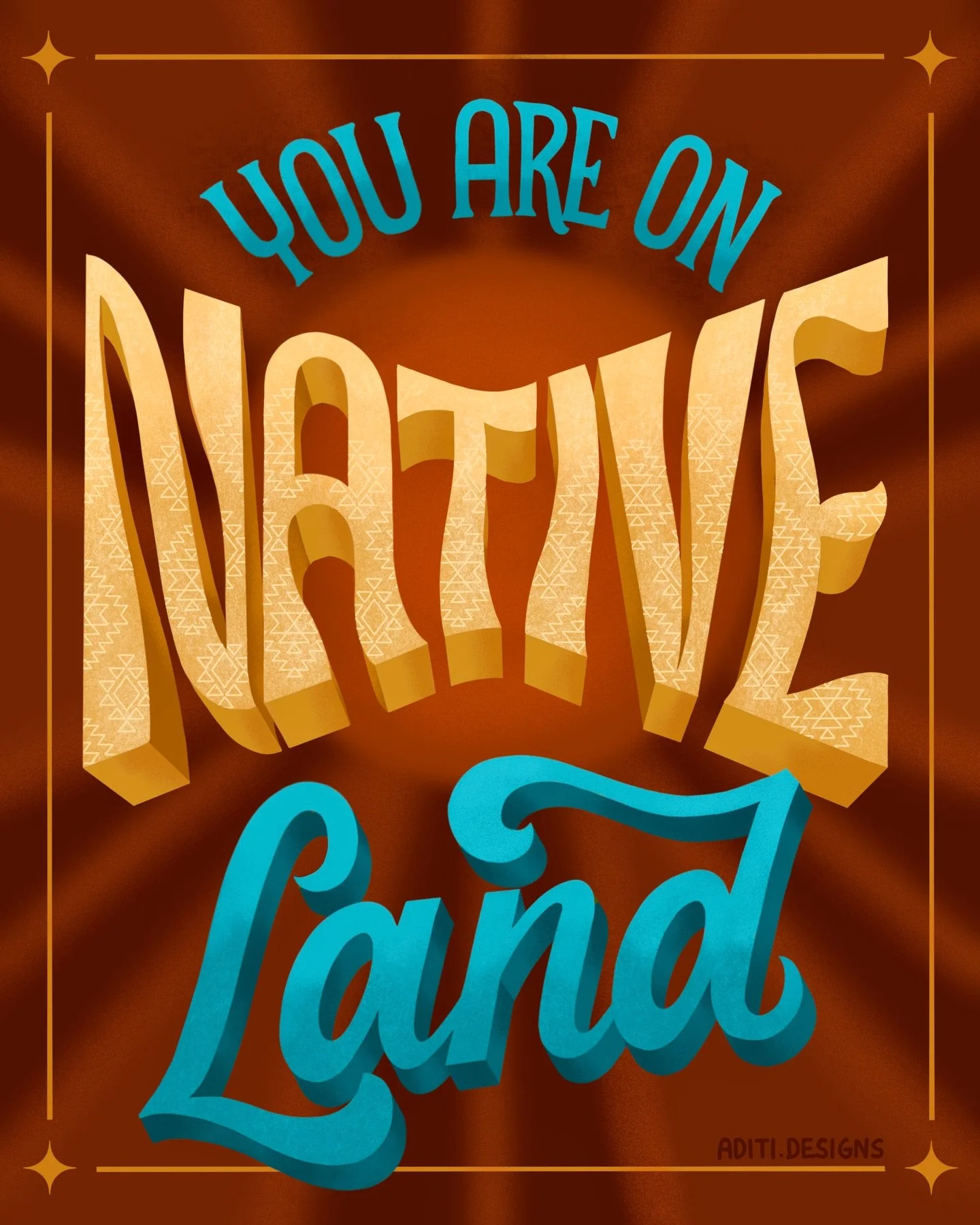 While we gather around the table this week to give thanks, we also need to remember that we are on native land 🧡 
.
.
.
[land back] [you are on native land] [thanksgiving] [lettering] [okc artist] [oklahoma artist] [no one is illegal]