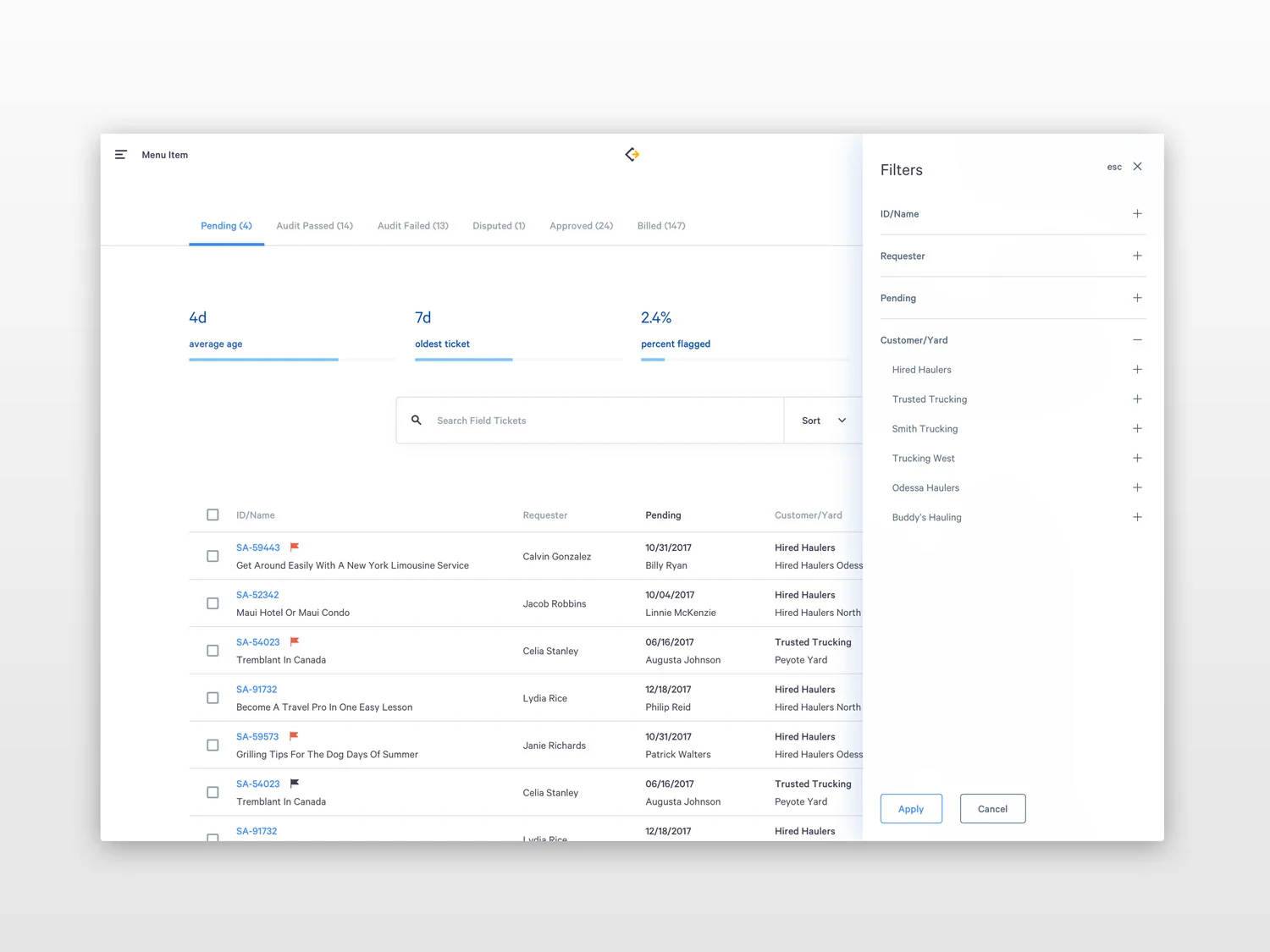 Vertical filter drawer, one of the iterations of the filtering experience I tried
