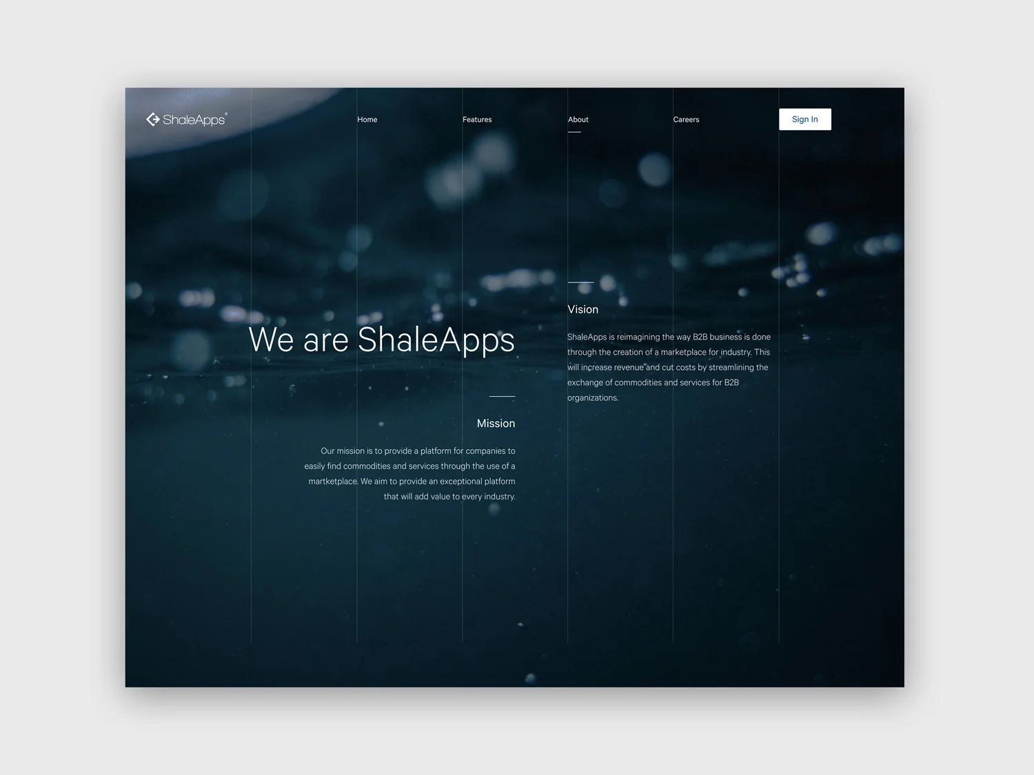 About page concept