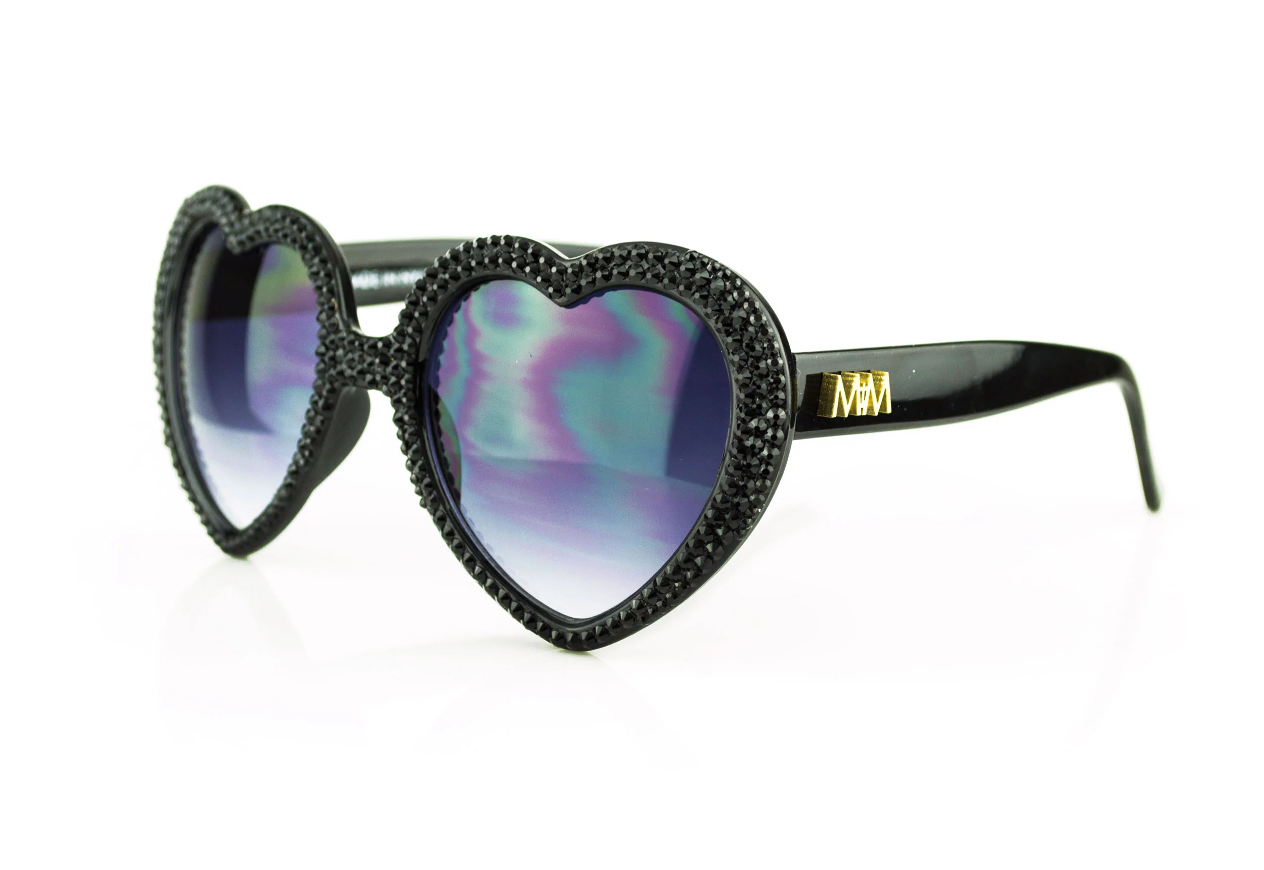 heart sunglasses with swarovski crystals