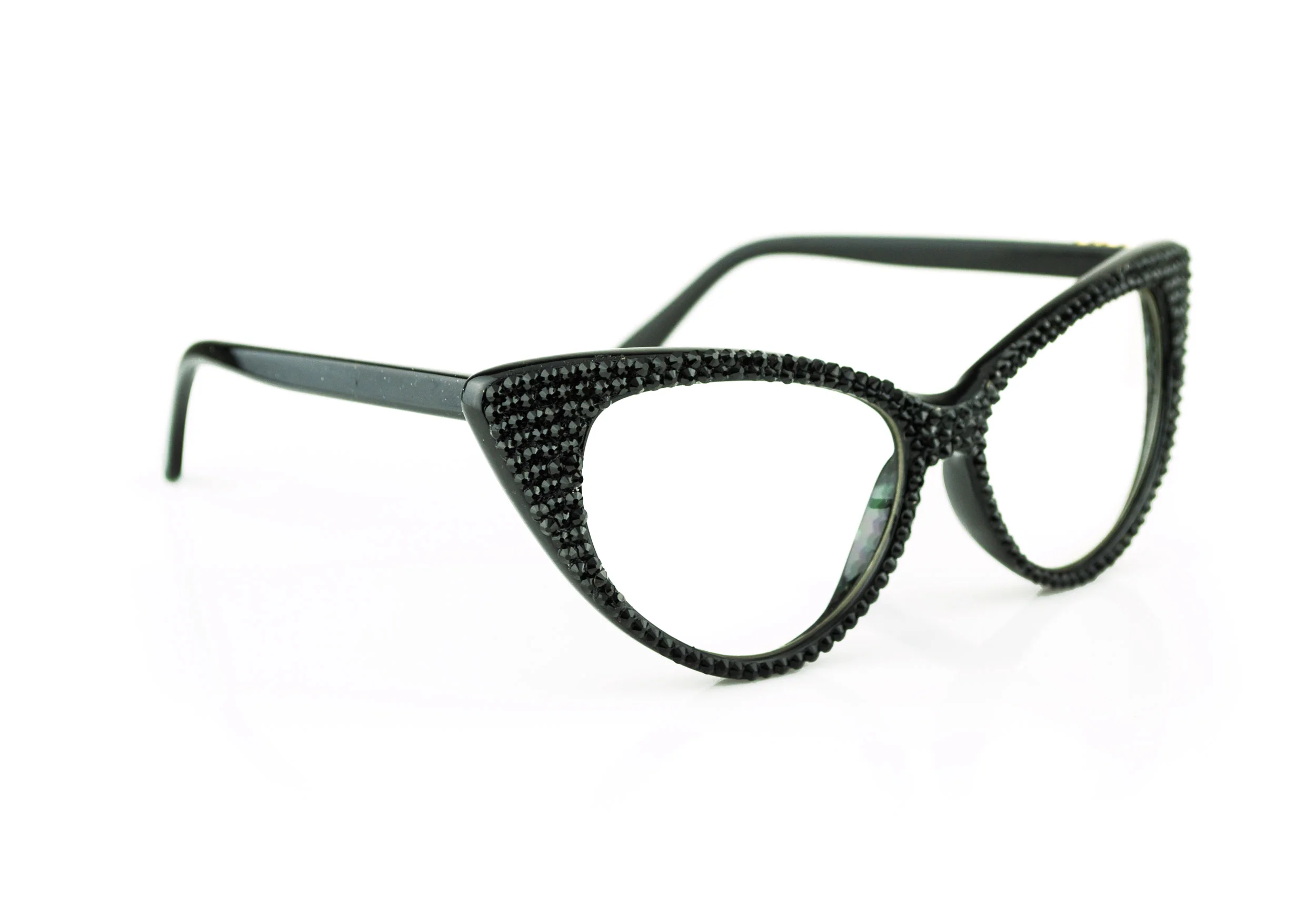 cateye glasses with swarovski crystals