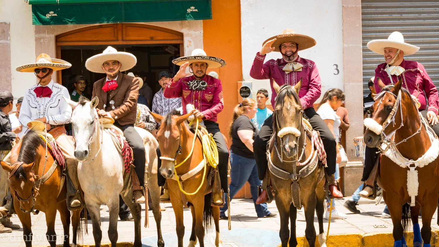Some friendly charros in the town of Jerez, Zac.