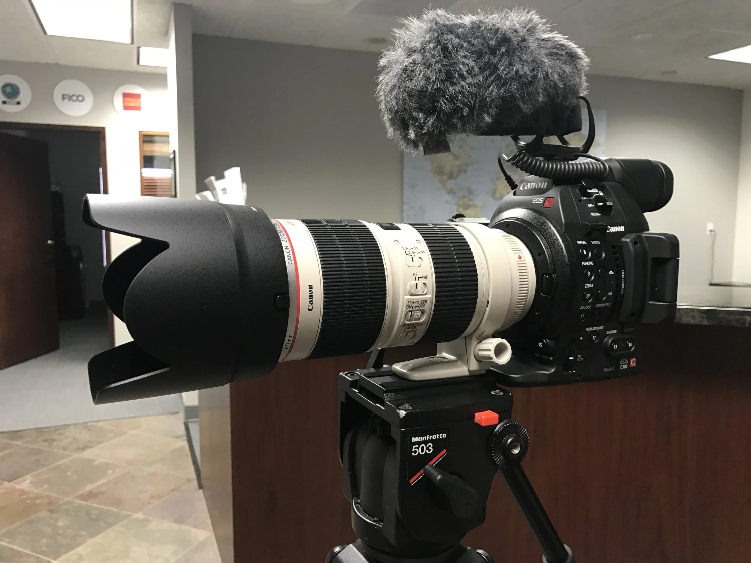 Canon C100mkii with the 70-200mm f2.8 mkii