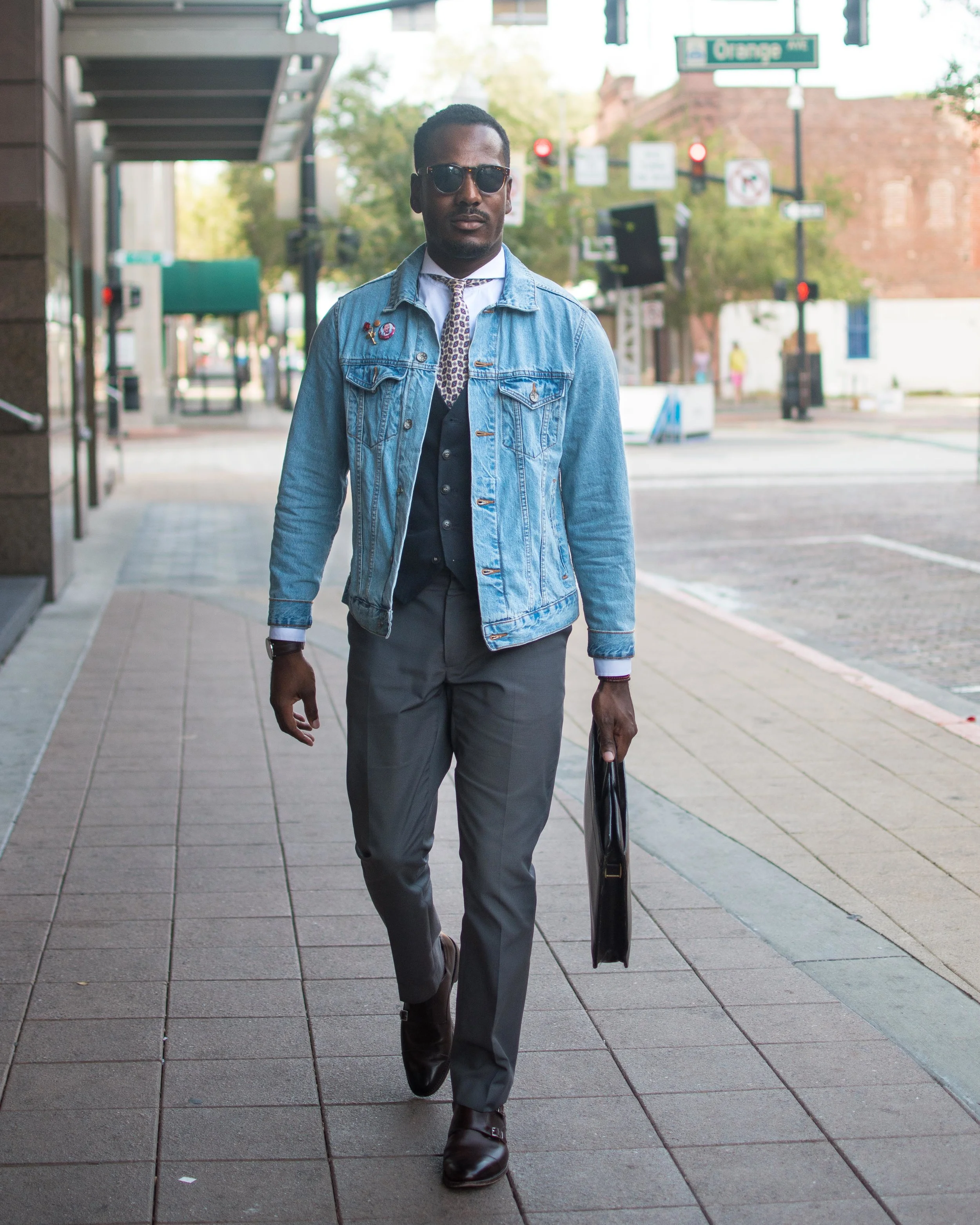 denim jacket work outfit