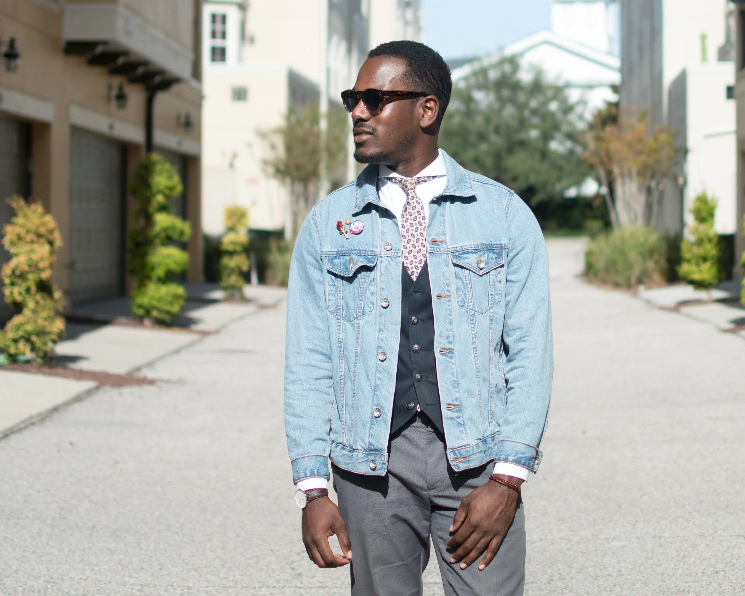 denim jacket work outfit