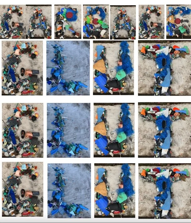 “GLUT”IN SUPPORT OF EPA WASTE MANAGEMENT ORGANIZING 20214’X7’ Digital Print GARBAGE FROM WASHINGTON SHORELINES SWEPT INTO GARBAGE FONT