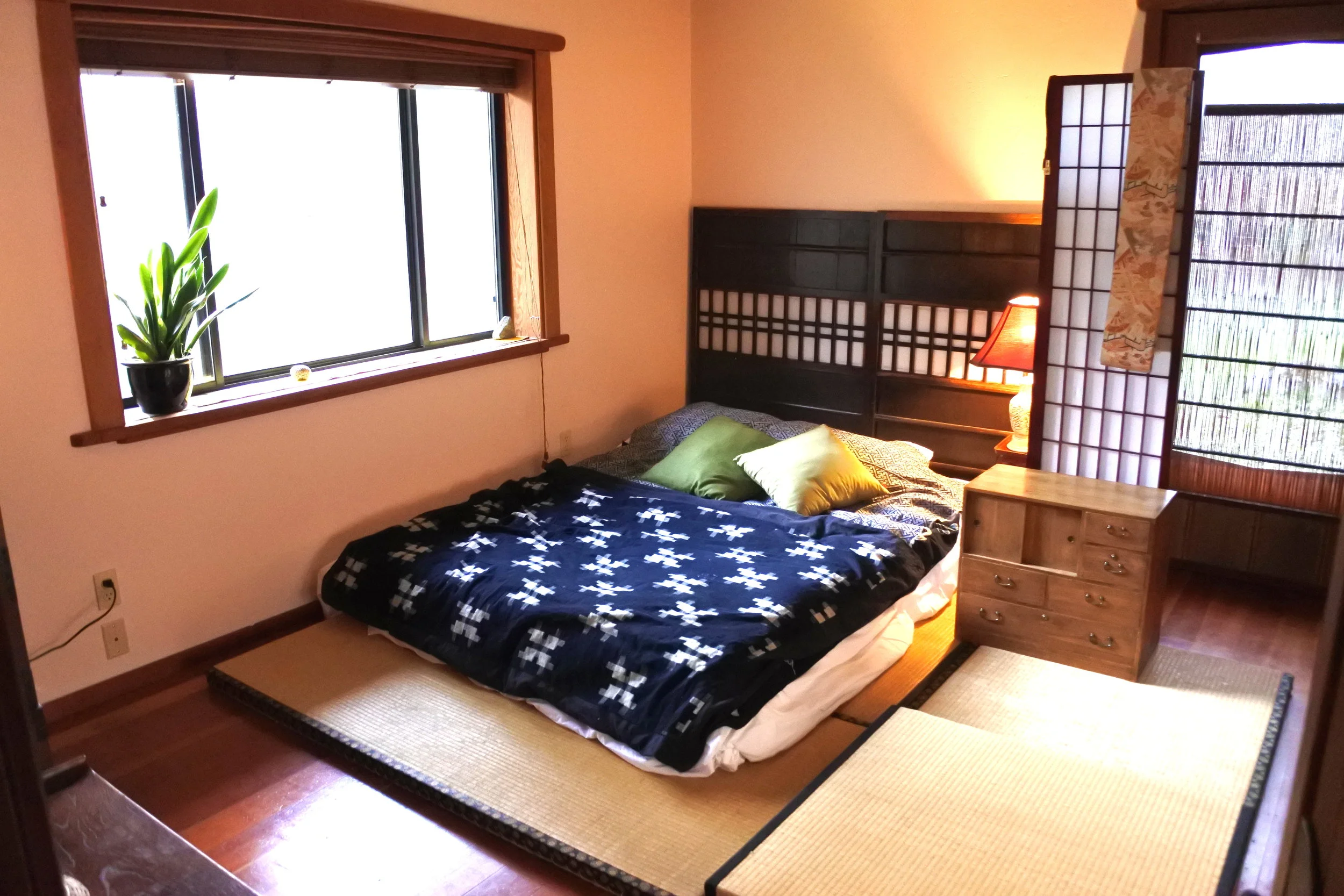 The Luxury Suite is filled with antique furniture.