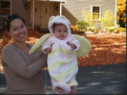 With my 5 1/2 month old daughter, still about 50lbs over my normal weight