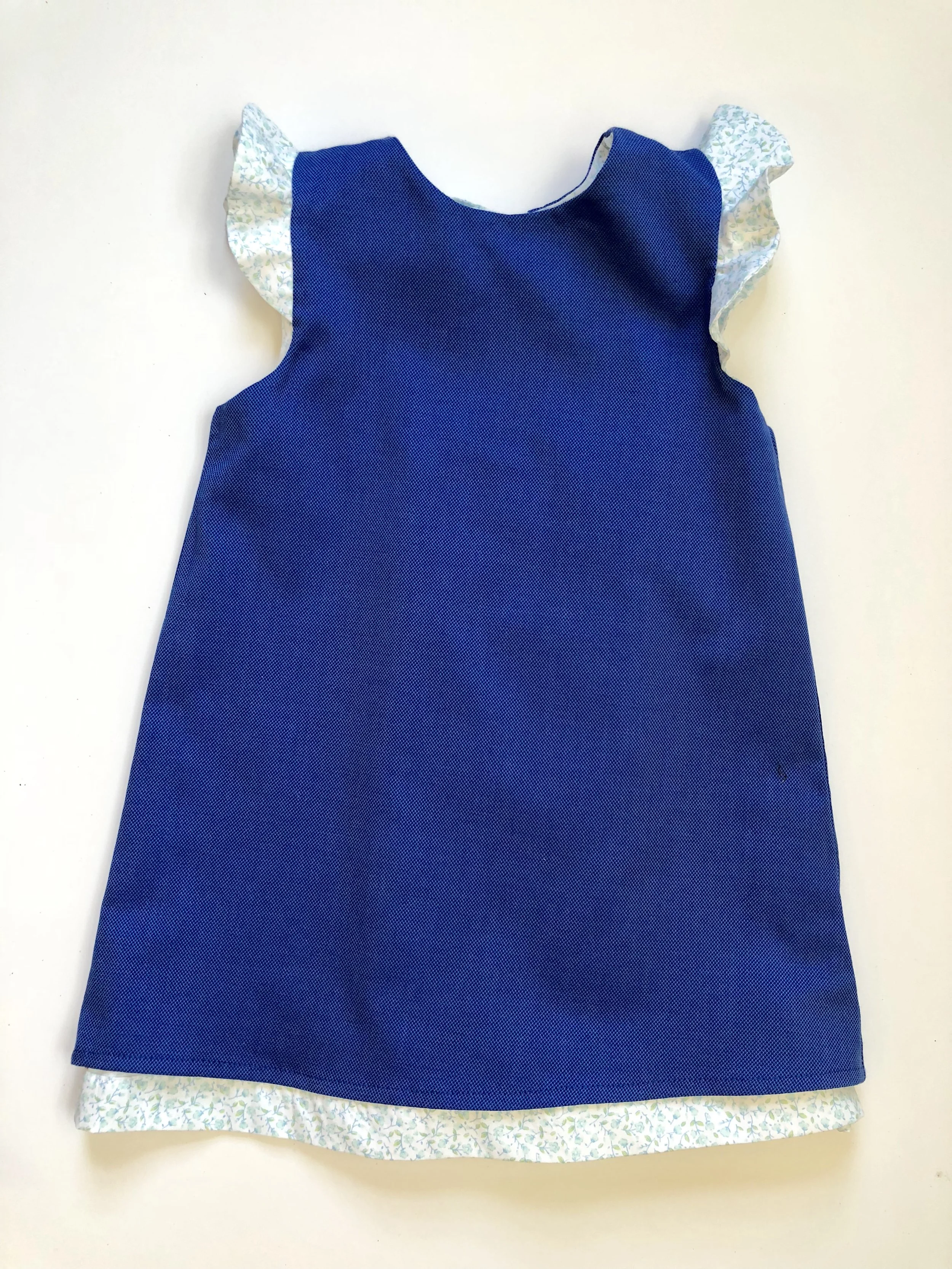 Girls blue reversible dress