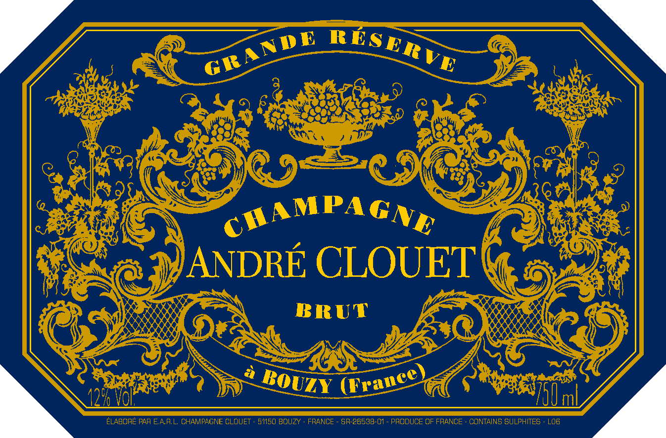26b. bleu portrait E. G. Capsule de champagne CLOUET André 