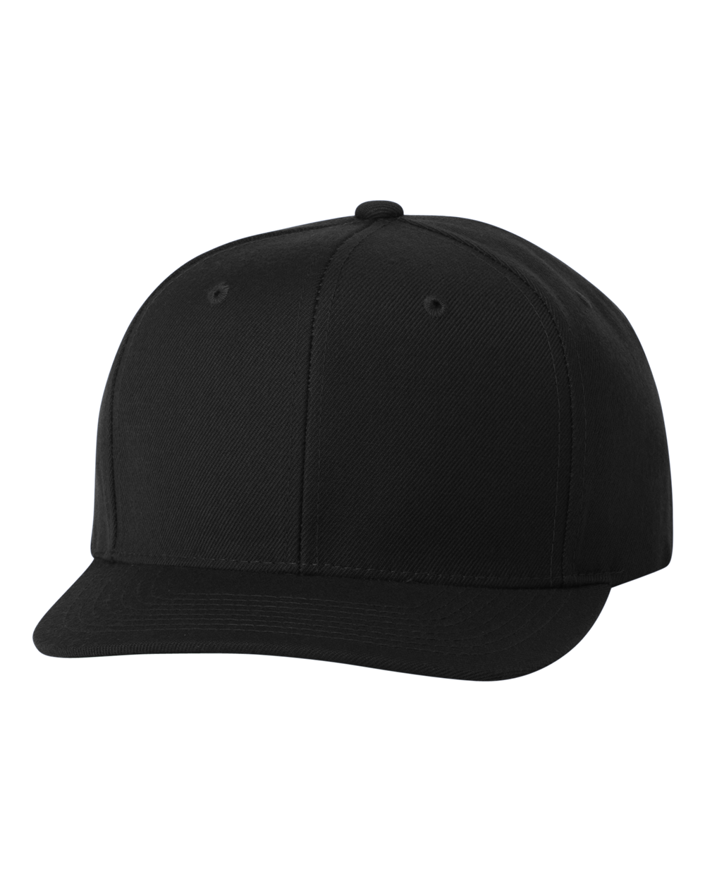 YP Classics Flat Bill Snapback Cap Black Front.png