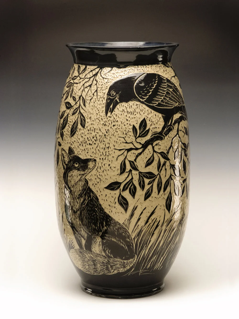 Aesop's Fable, The Fox and The Raven - SOLD -