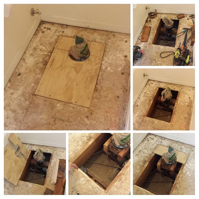 Did a #flooringrepair cause carpet in bathroom plus leaky toilet equals rotted wood in a bad way! If the floor near your toilet moves at all when you step on it get someone out to look at it right away!