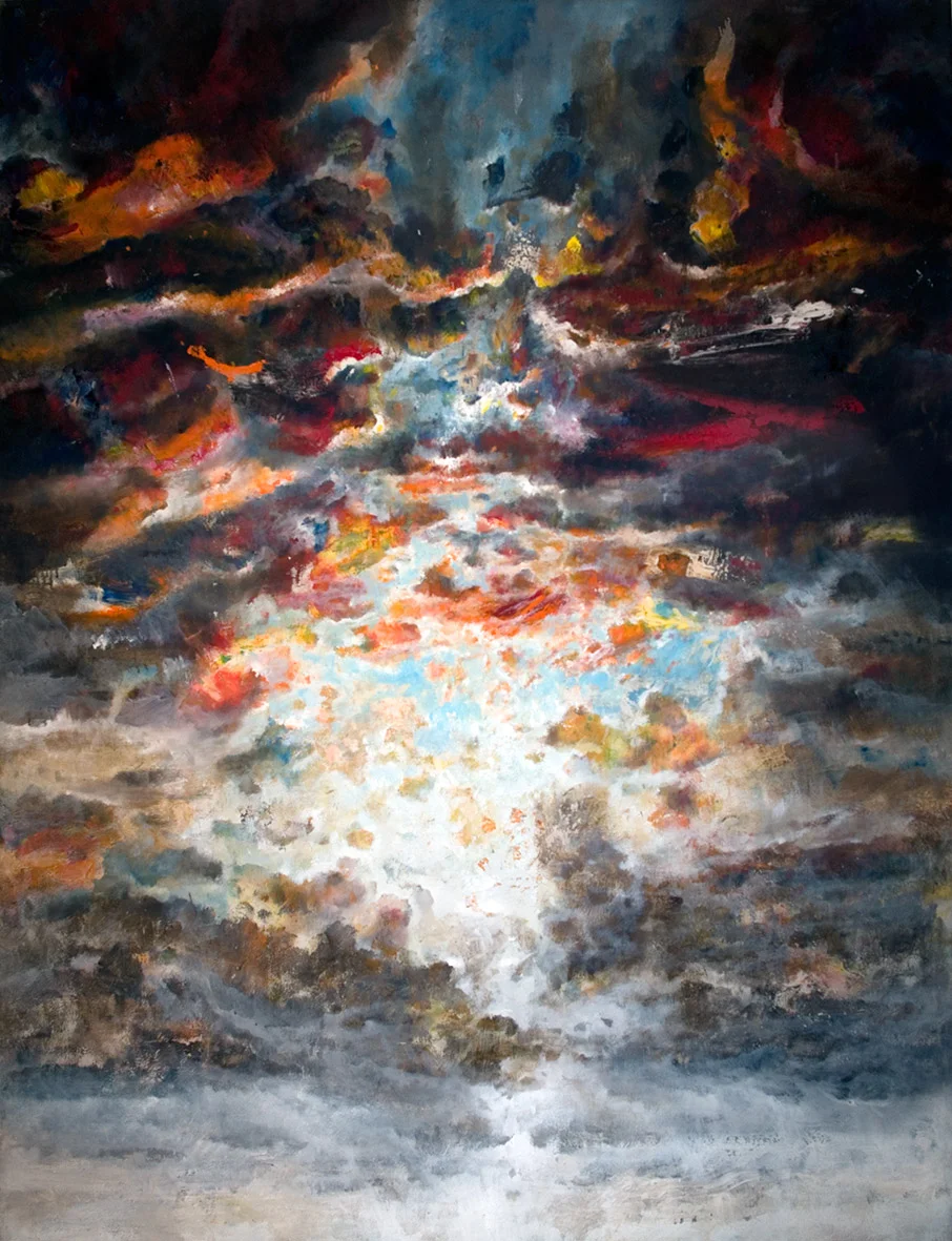 Francesco Santosuosso, L'Aube, 2014, t. mista su tela, 200x150 cm