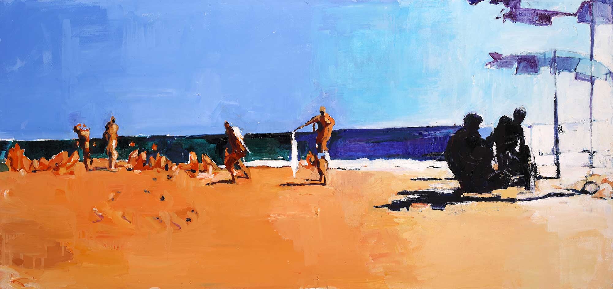 Pomeriggio 2, 2017, olio su tela, 70x150 cm