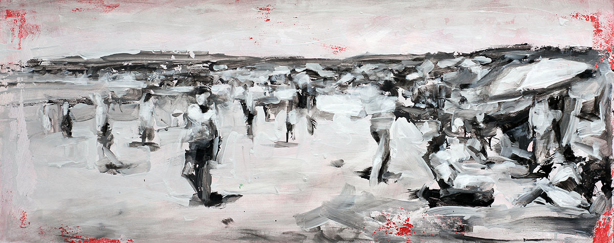 Sardegna, 2018, acrilico su tela, 50x125 cm