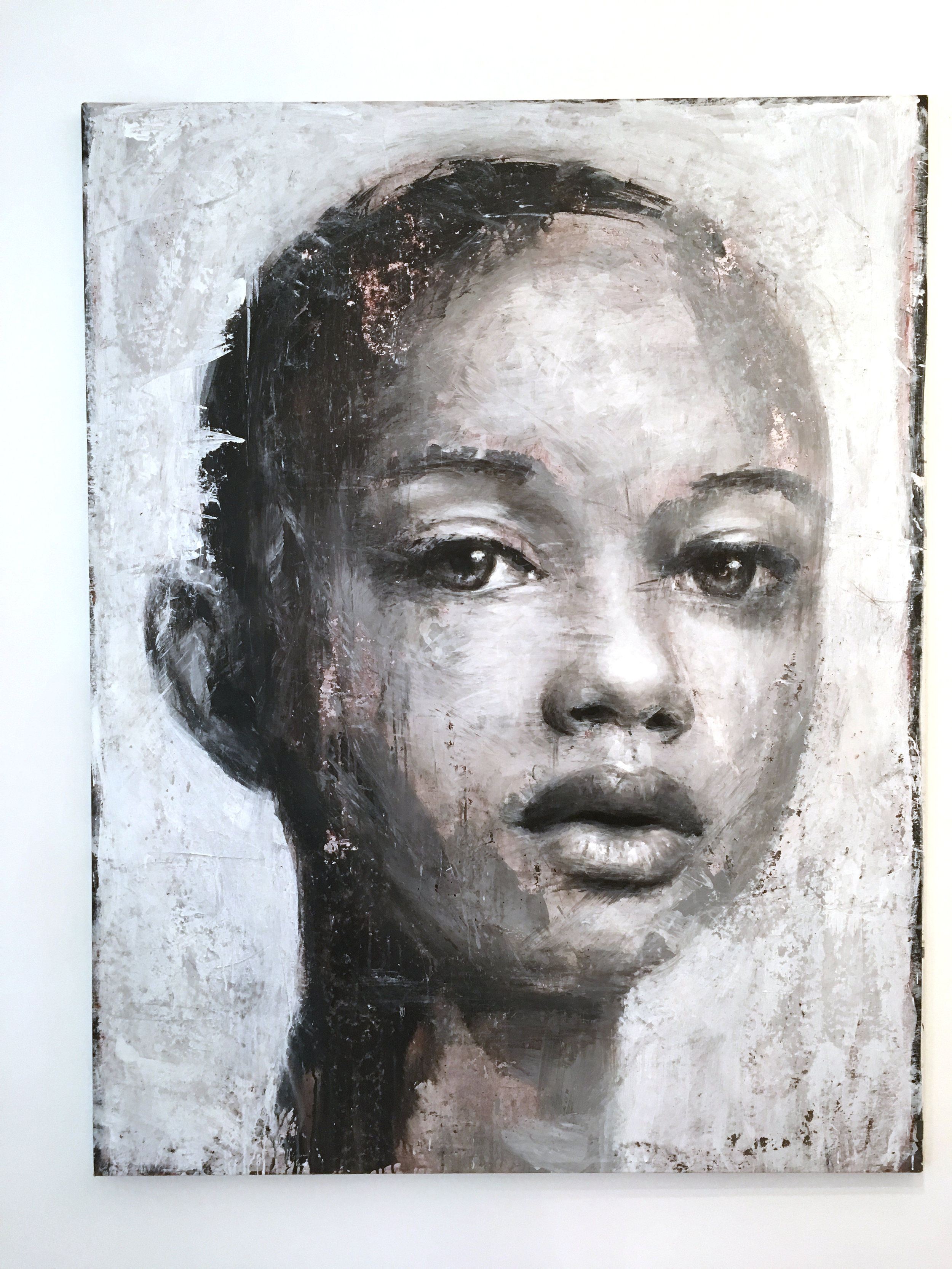 Presenza, 2018, acrilico su tela, 193x151 cm