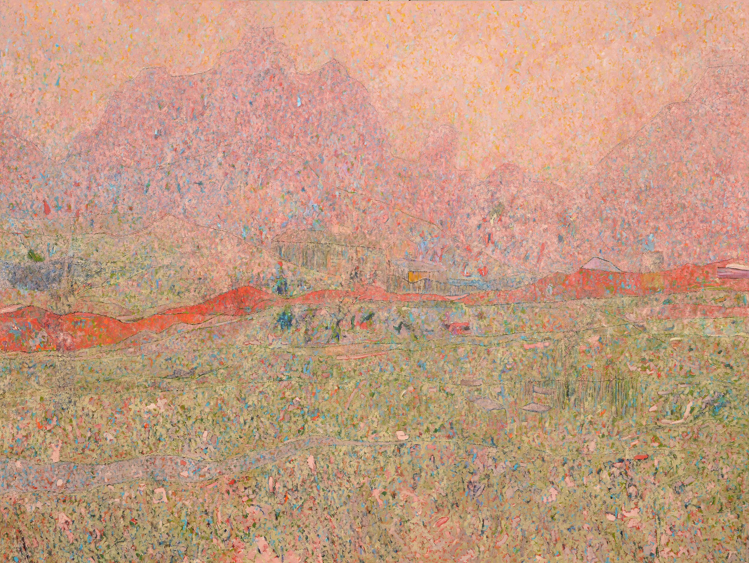 Montagna Rosa, 2020, olio su tela, 150x200 cm