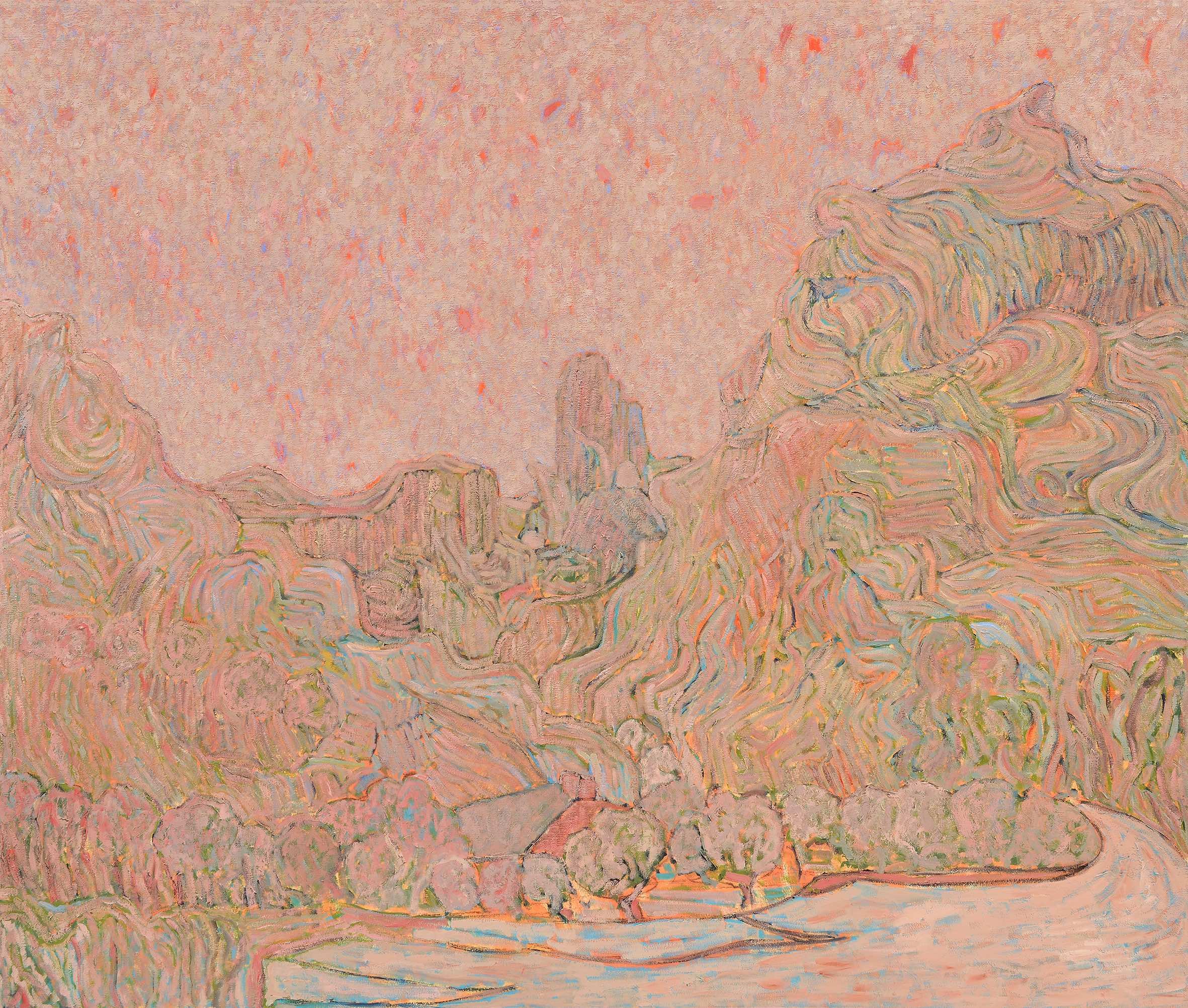 La Montagna è dolce, 2020, olio su tela, 100x120 cm