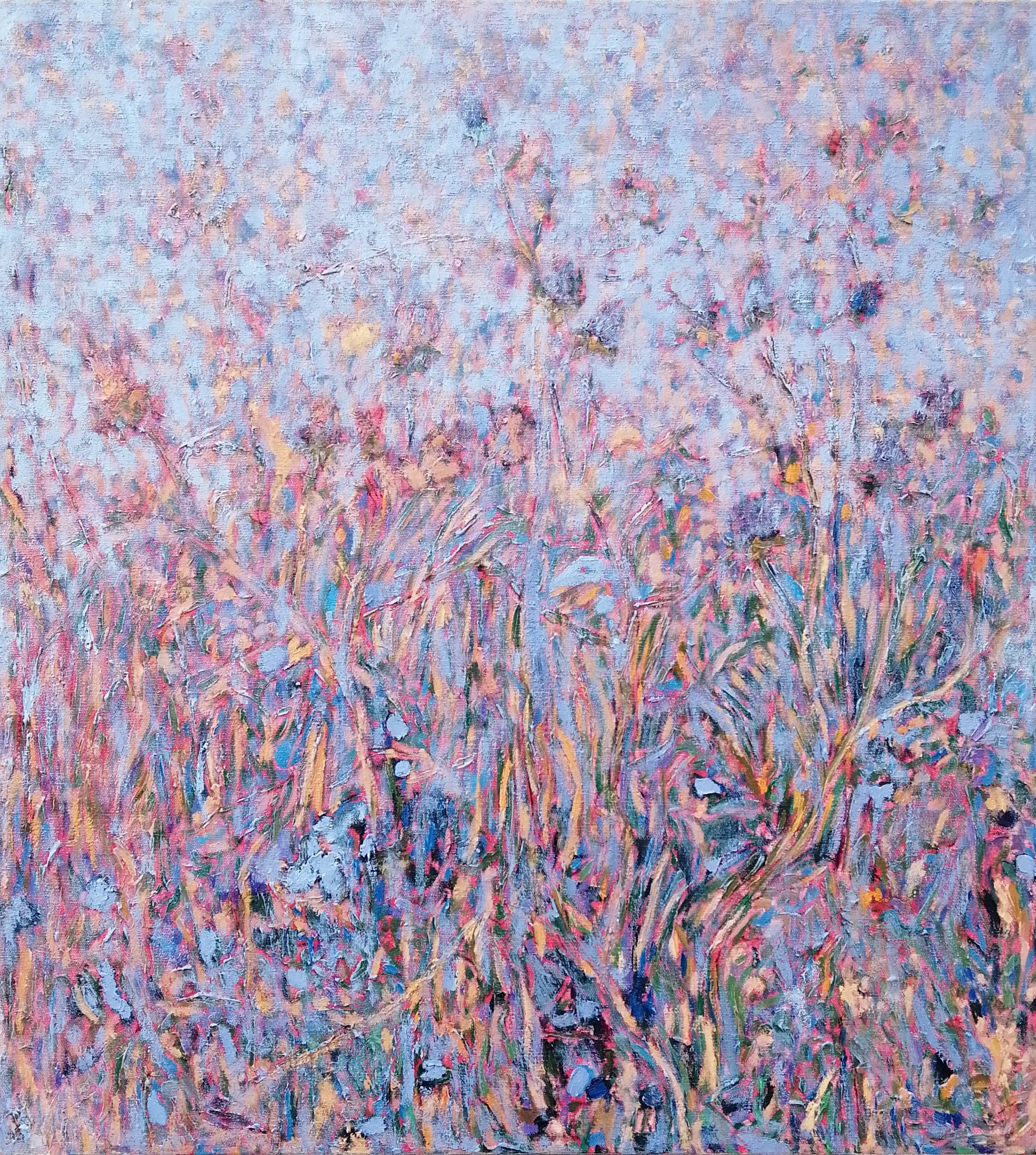 Acqua ai fiori, 2021, olio su tela, 55x50 cm