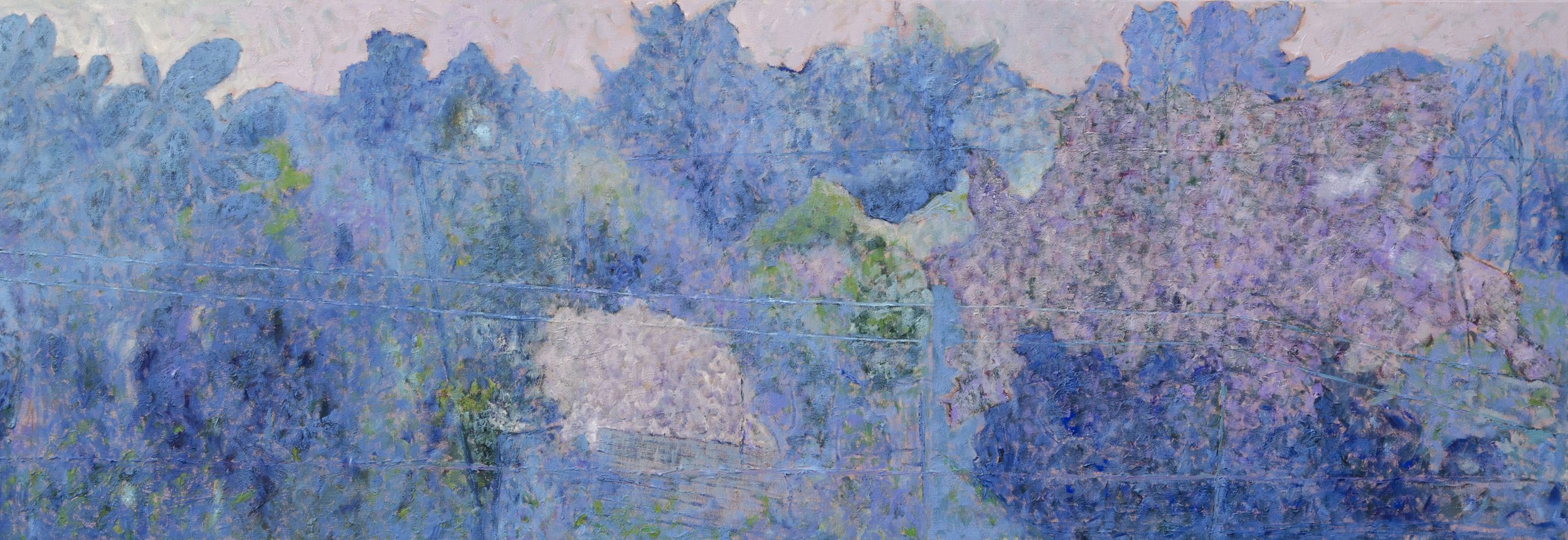 In amor grave, 2018, olio su tela, 45x130cm