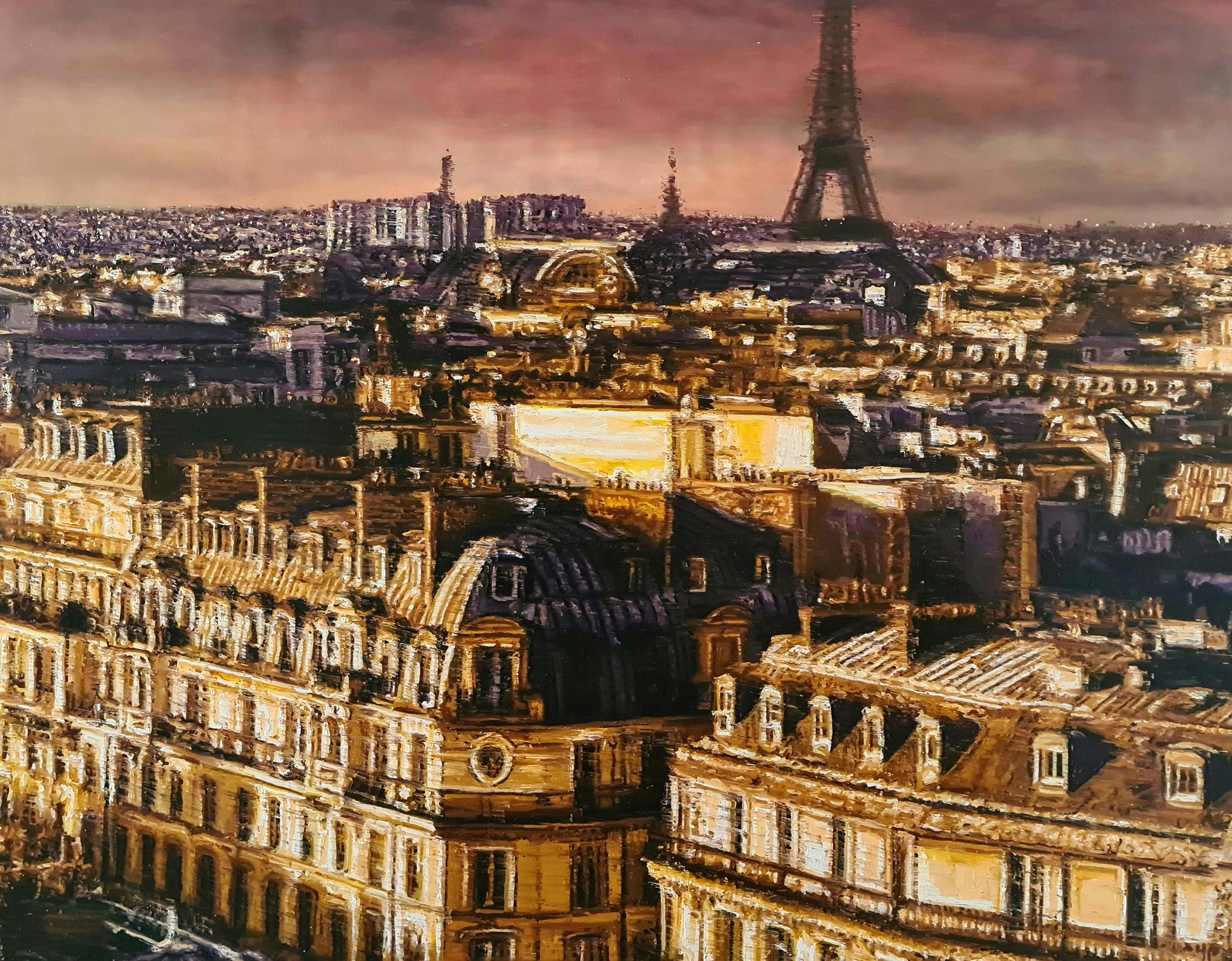 Tommaso Ottieri, Paris, olio su tavola, 100x120 cm