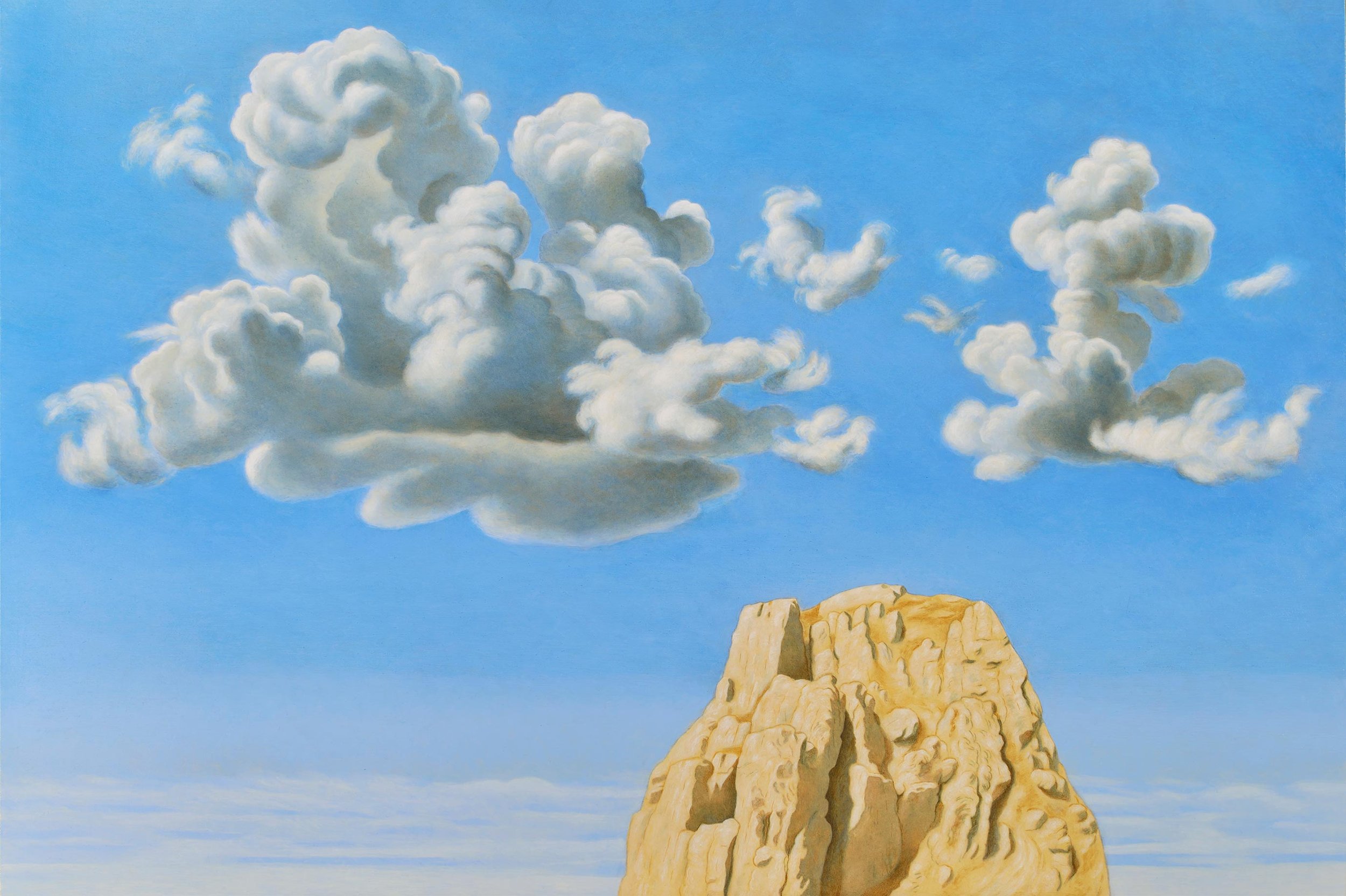 Jacopo Gianneschi, Il Colle Arido, 2021, tempera all'uovo e olio su tela, 53x80 cm