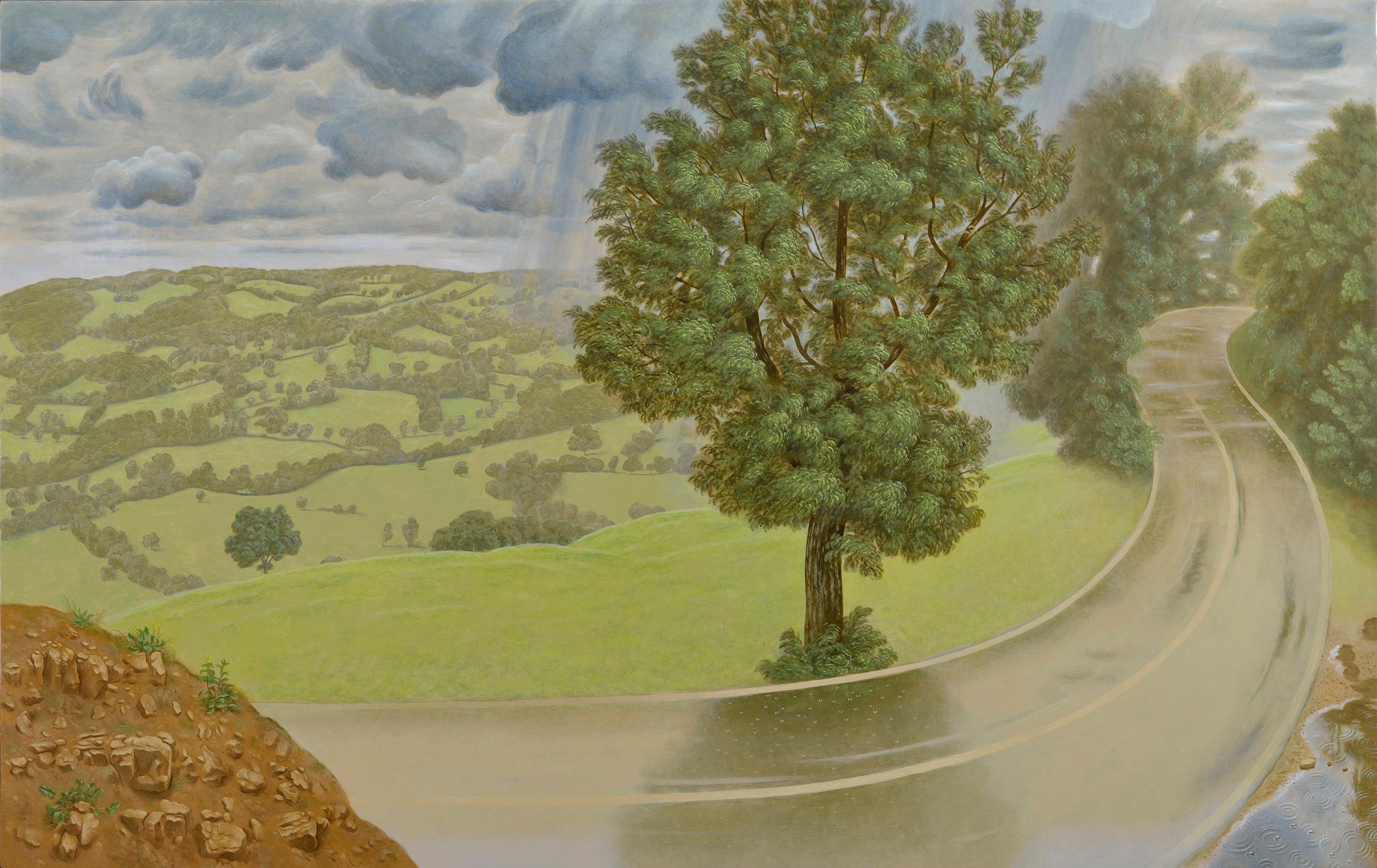Jacopo Gianneschi, La Tempesta, 2021, tempera all'uovo e olio su tela, 70x112 cm