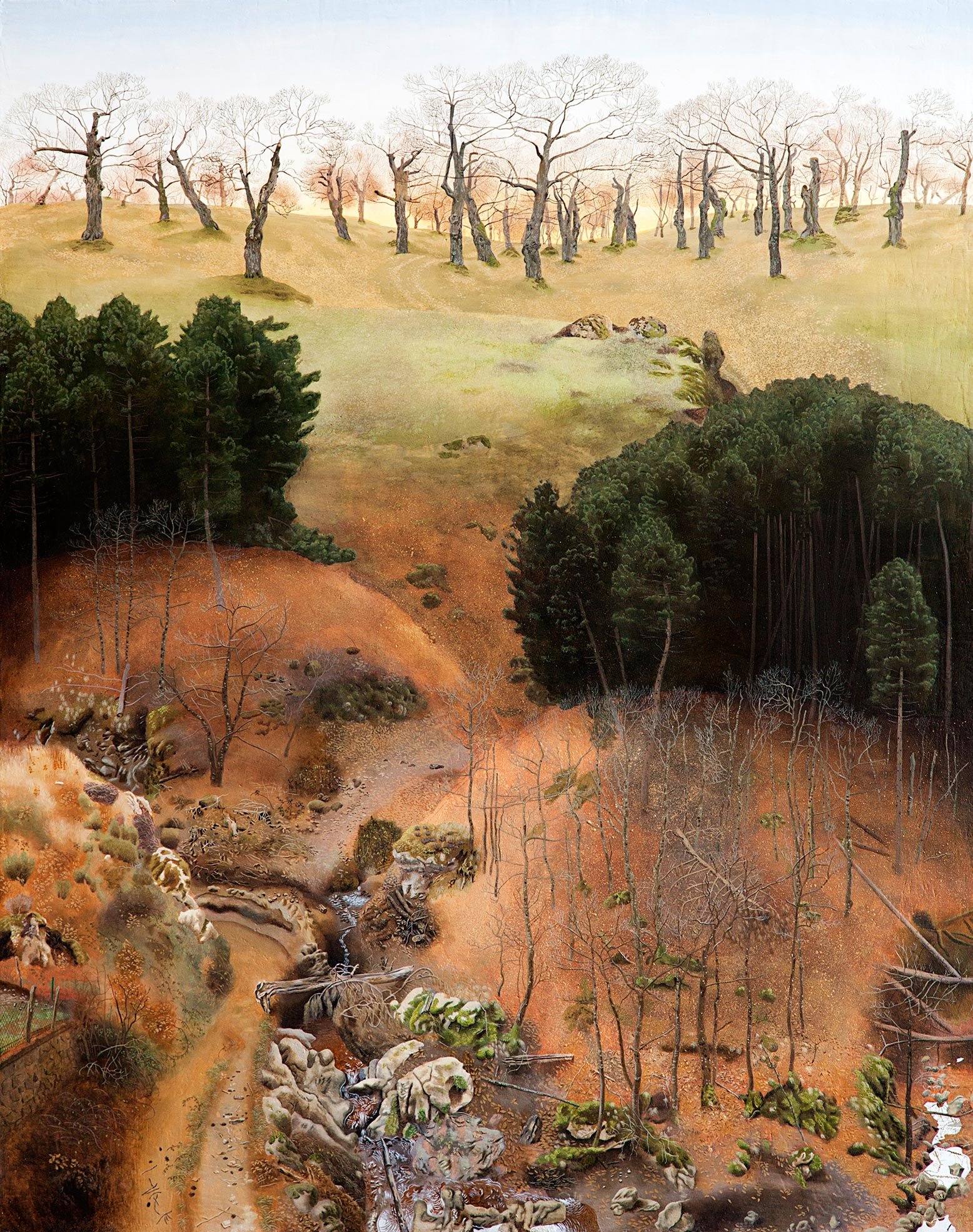Jacopo Gianneschi, Terra promessa, 2012, olio su tavola, 120x95 cm