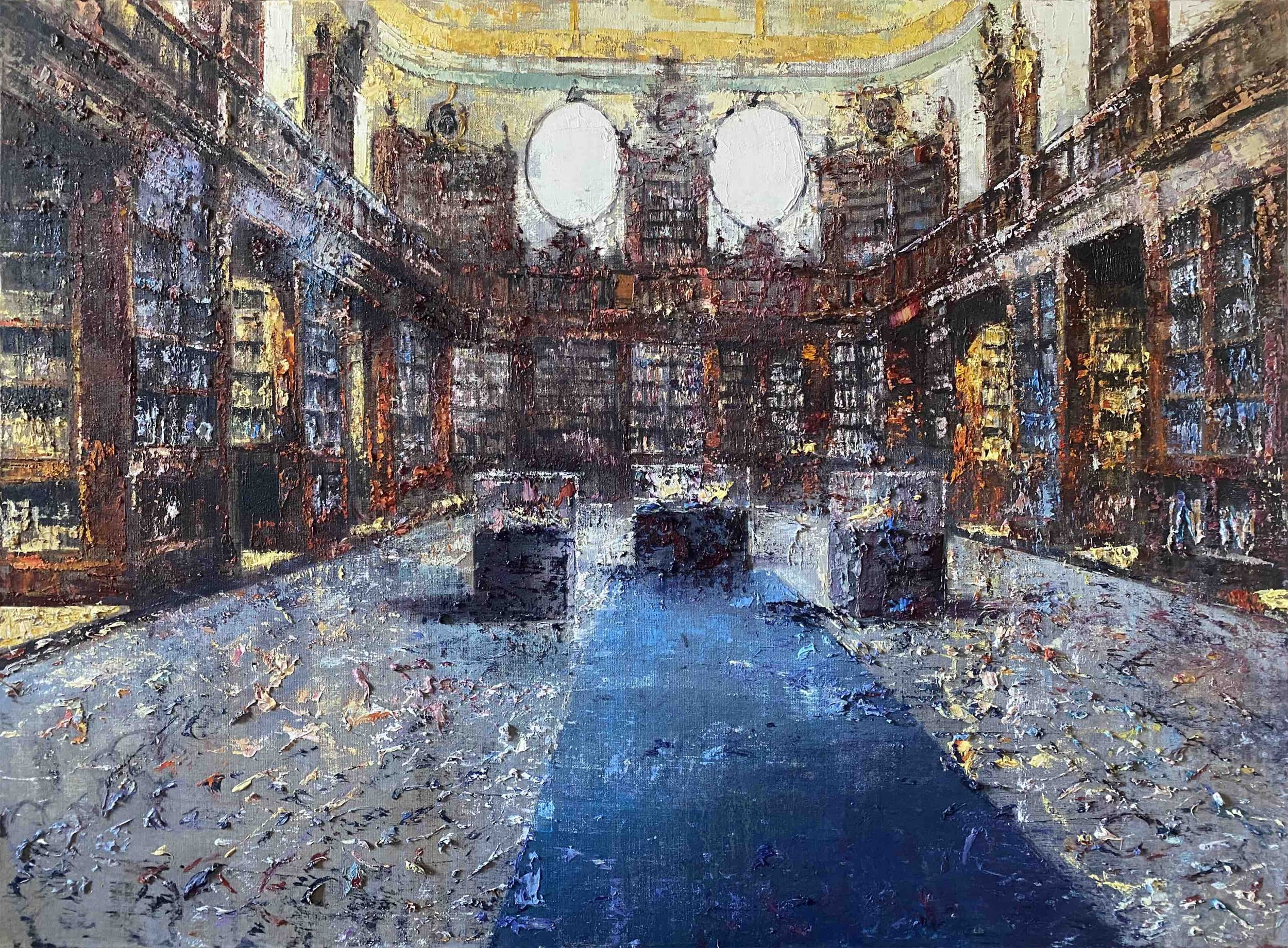 Massimo Giannoni, 2022, Biblioteca Ursico, Catania, 110x150 cm
