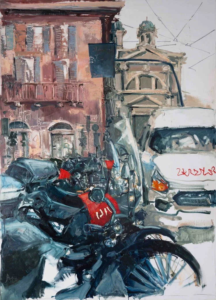 I varchi sono necessari, 2023, olio su tela, 206x148cm