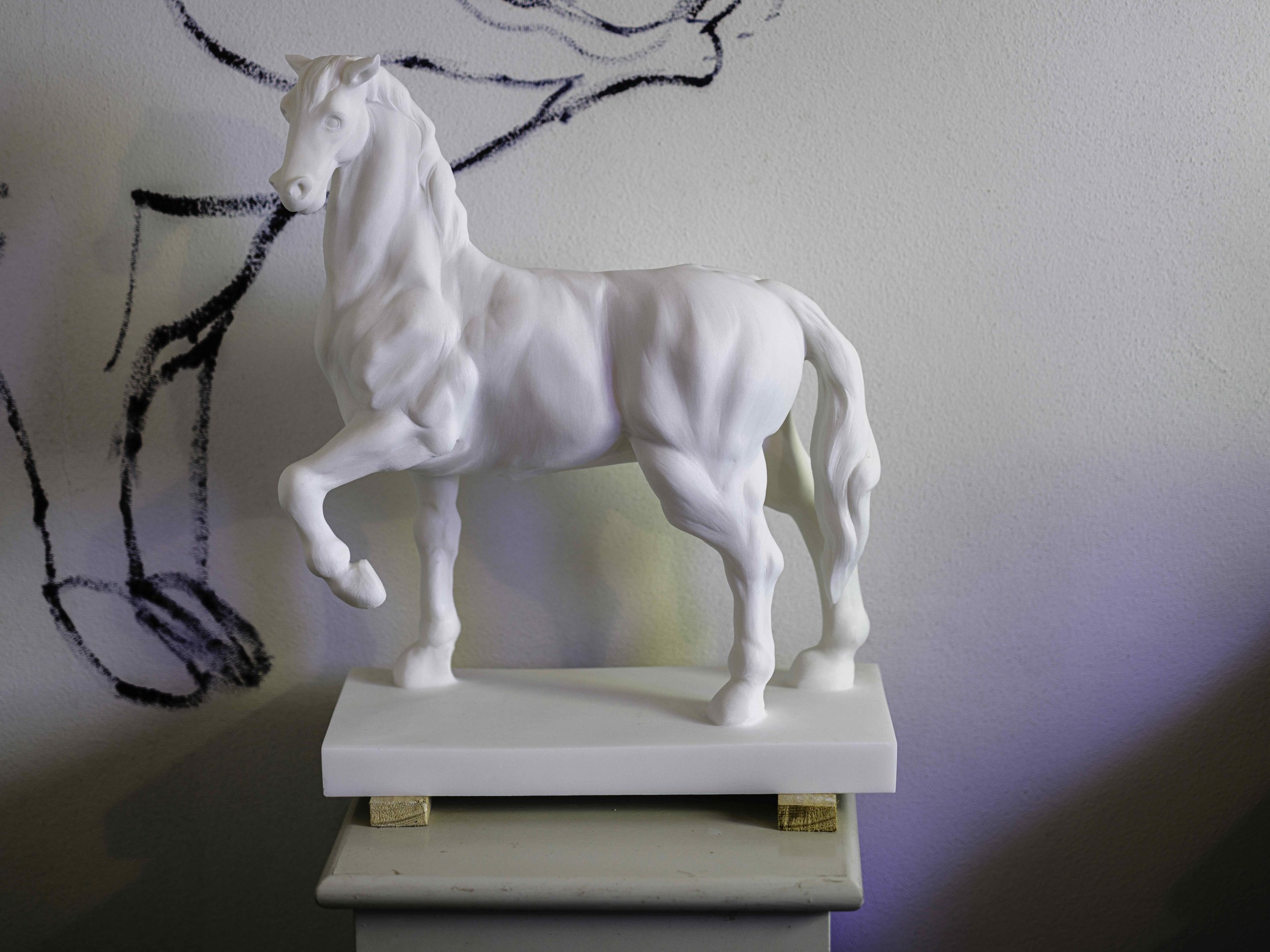 Le cheval, marmo, 65x52x24 cm