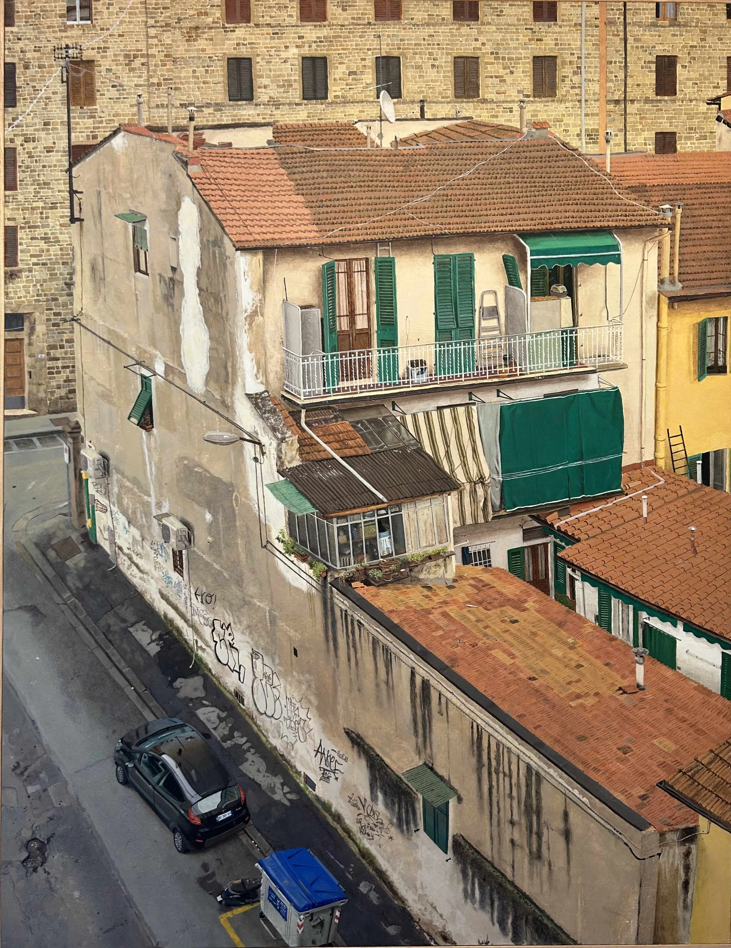 Nuovo approdo, olio su tavola, 110x85 cm