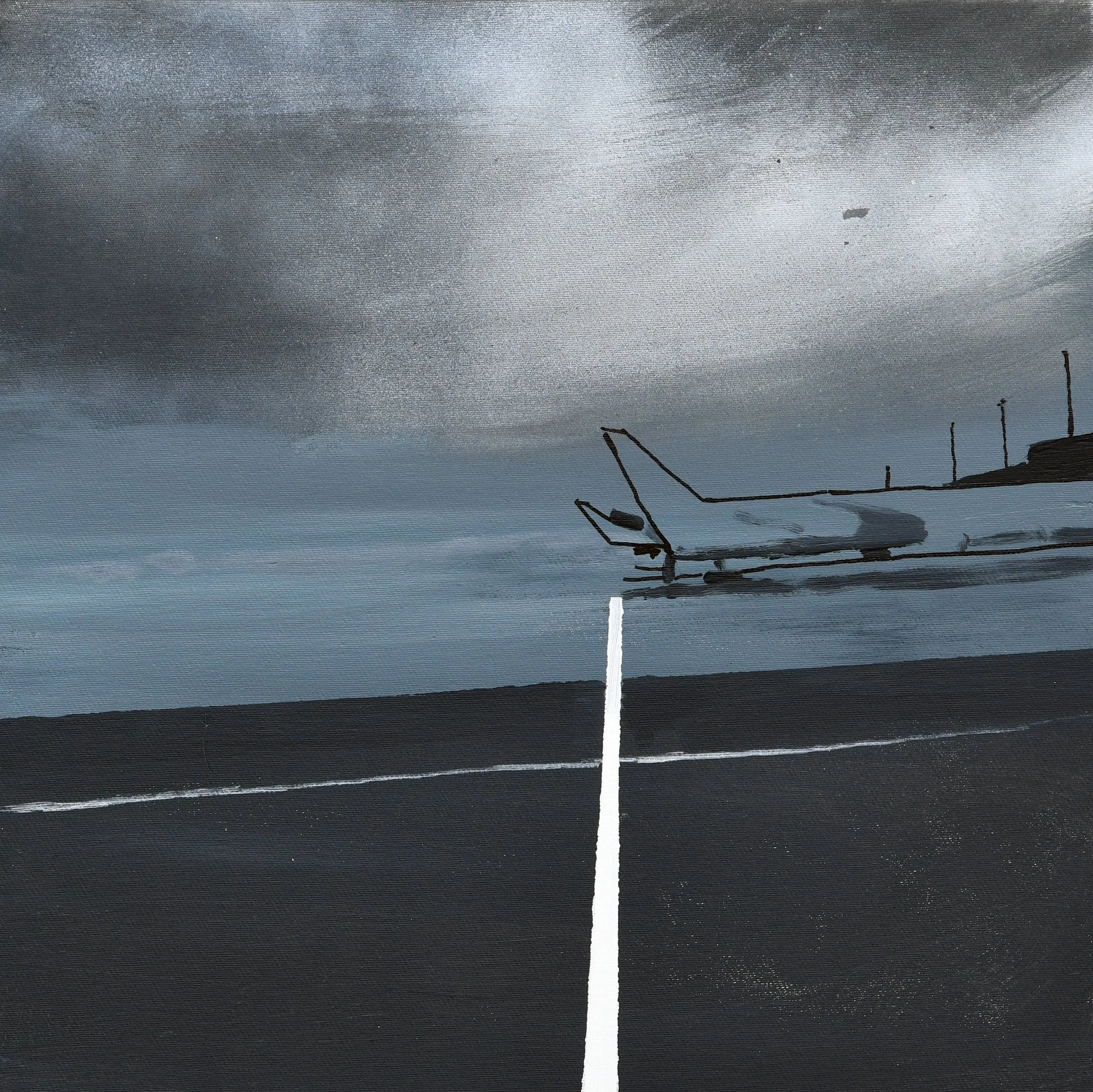 Airport 2026 tecnica mista su tela 40x40cm 