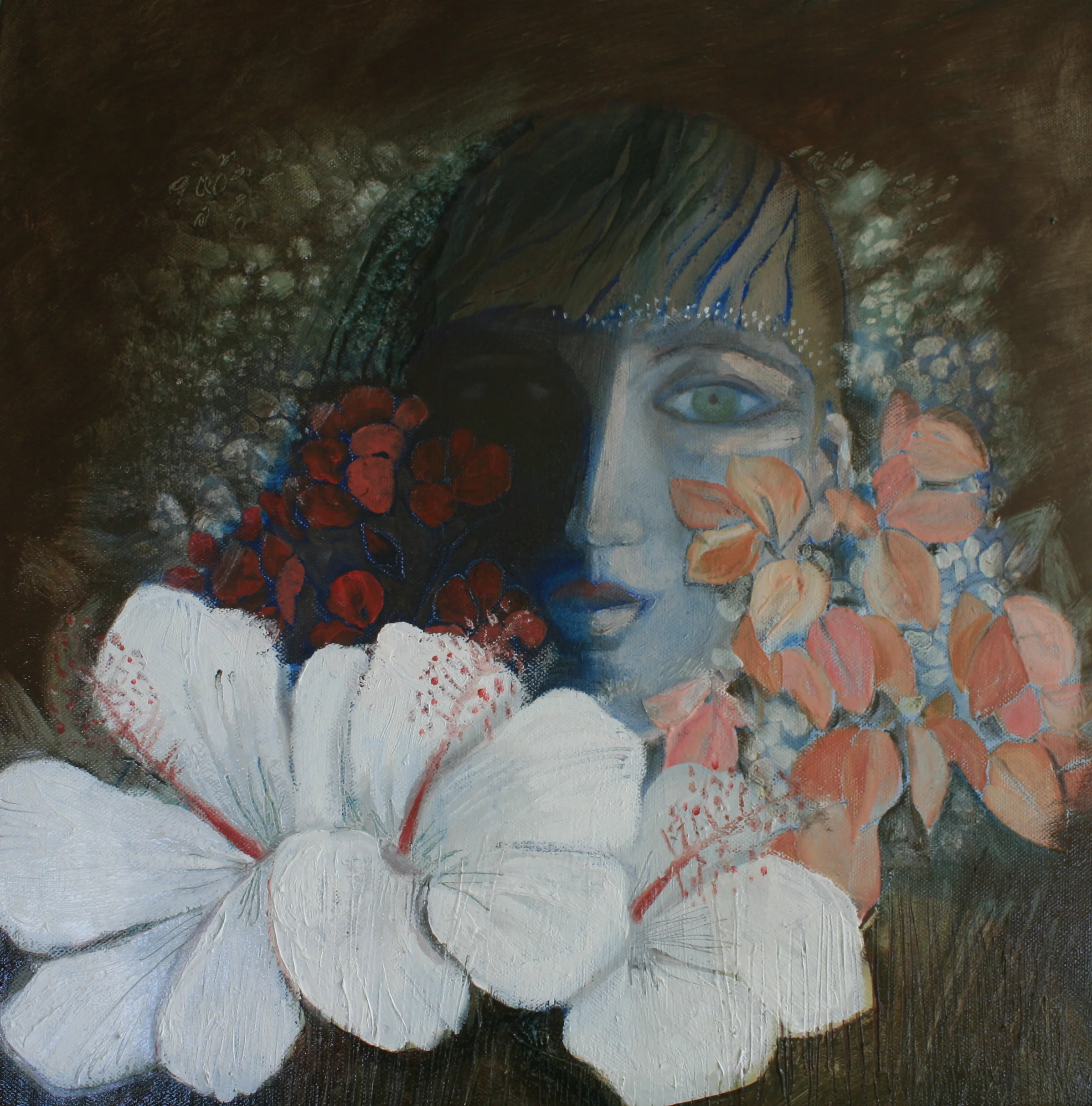 Hibiscus Girl. Oil on canvas. Sold