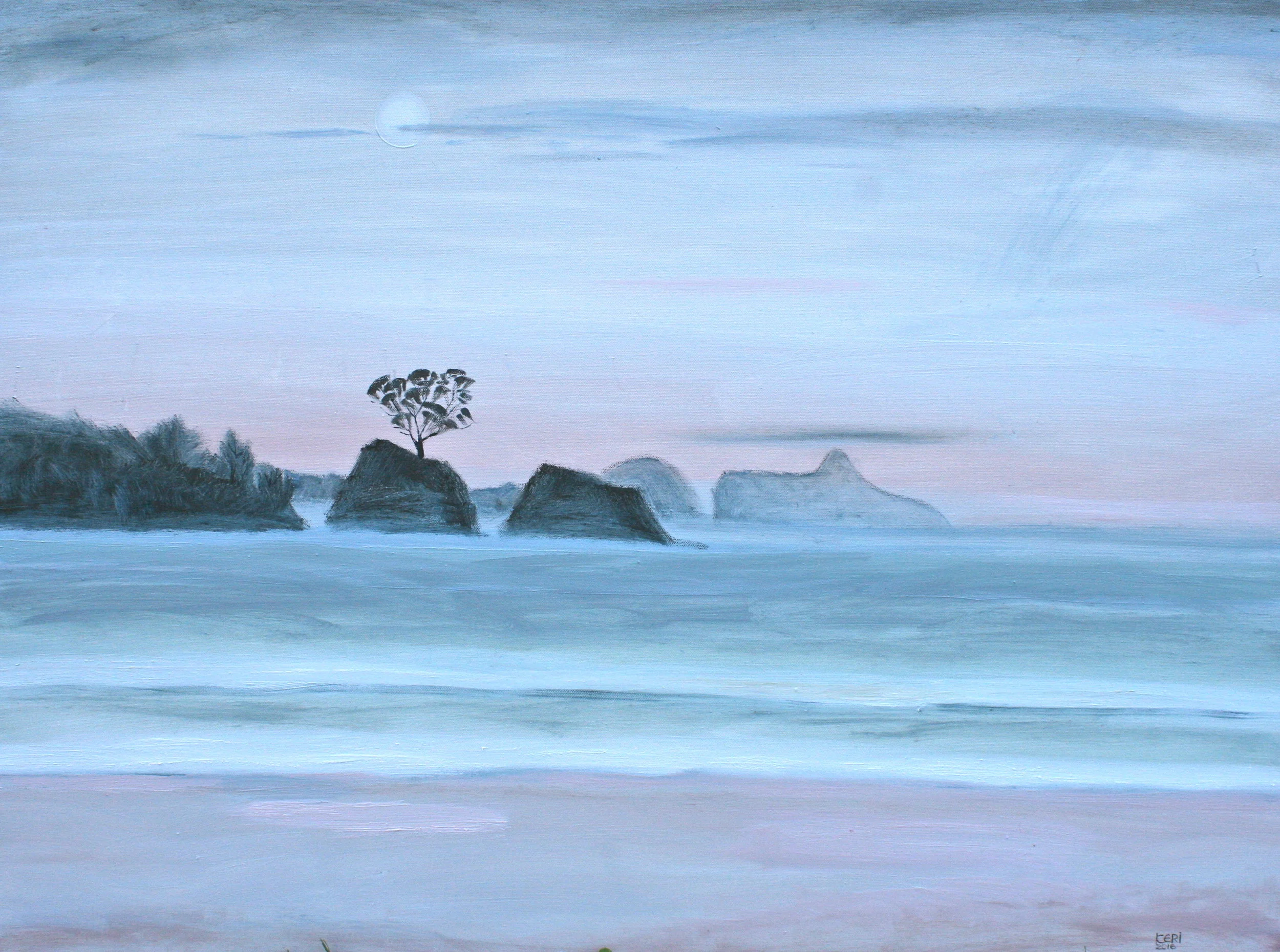Matauri Bay. Oil on canvas. 760mm x 1010mm. Sold