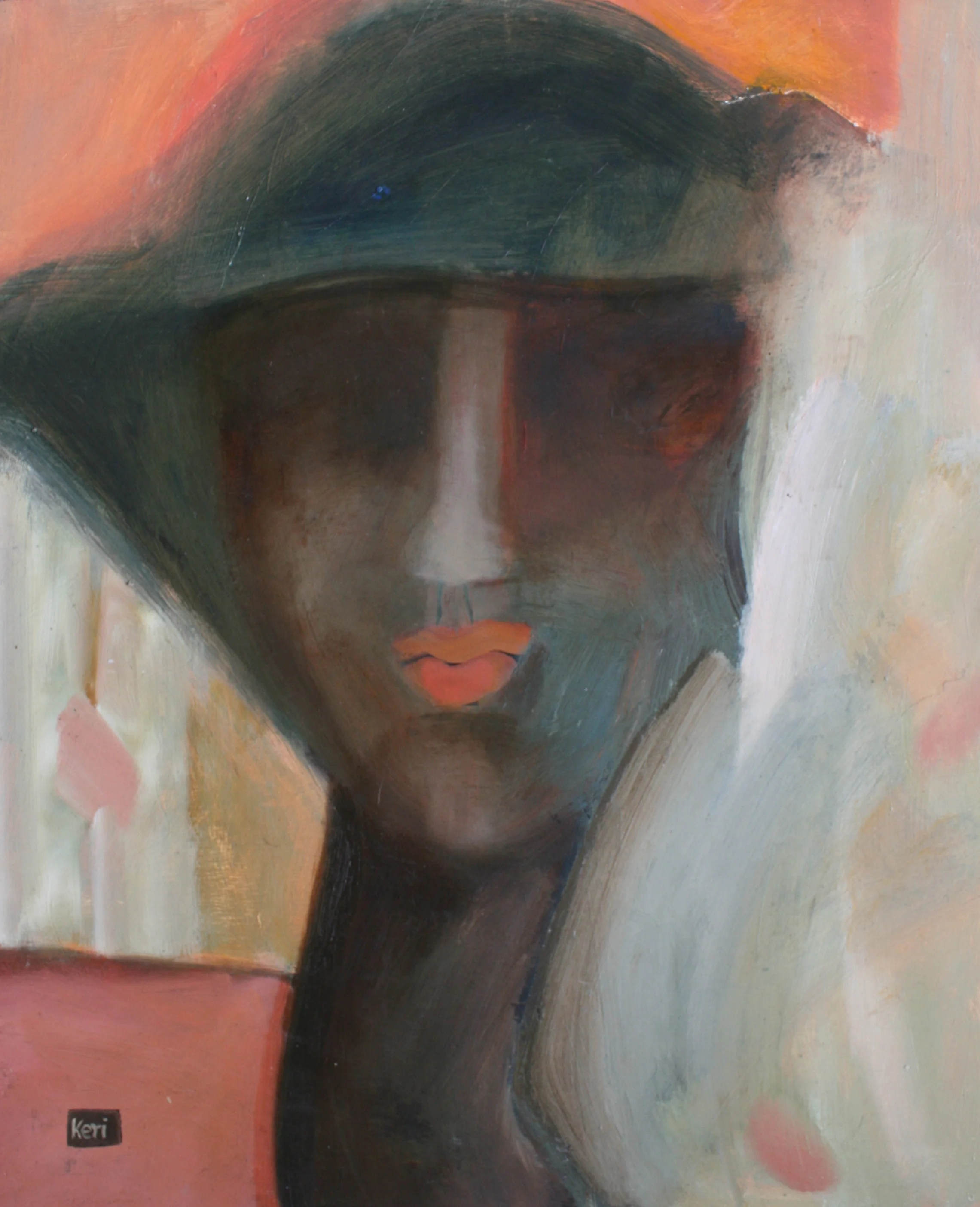 Great lips. Oil on board. 690mm x 580mm. NZ$2000