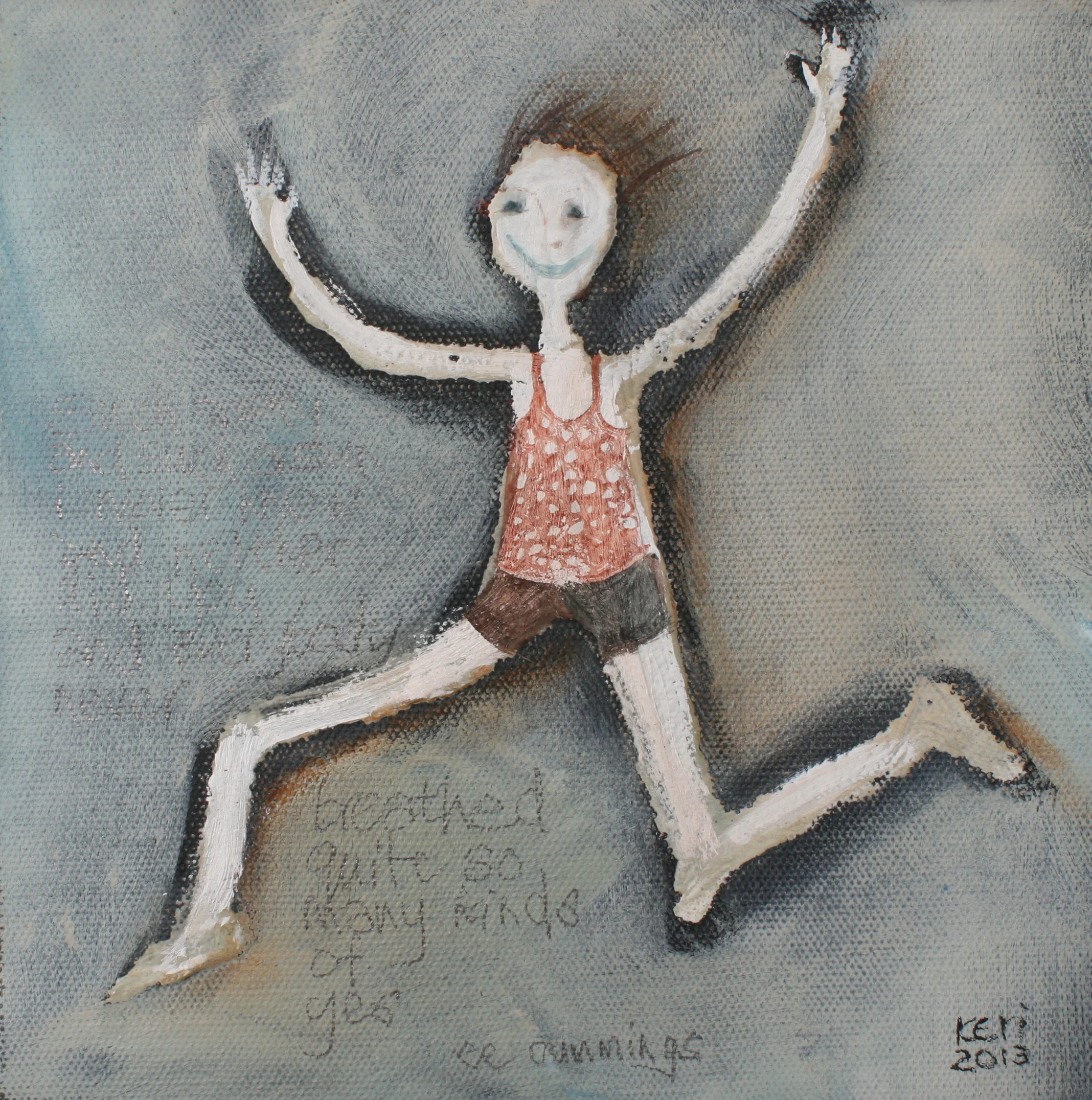 So many kinds of yes. Oil on canvas. 200mm x 200mm. NZ$250