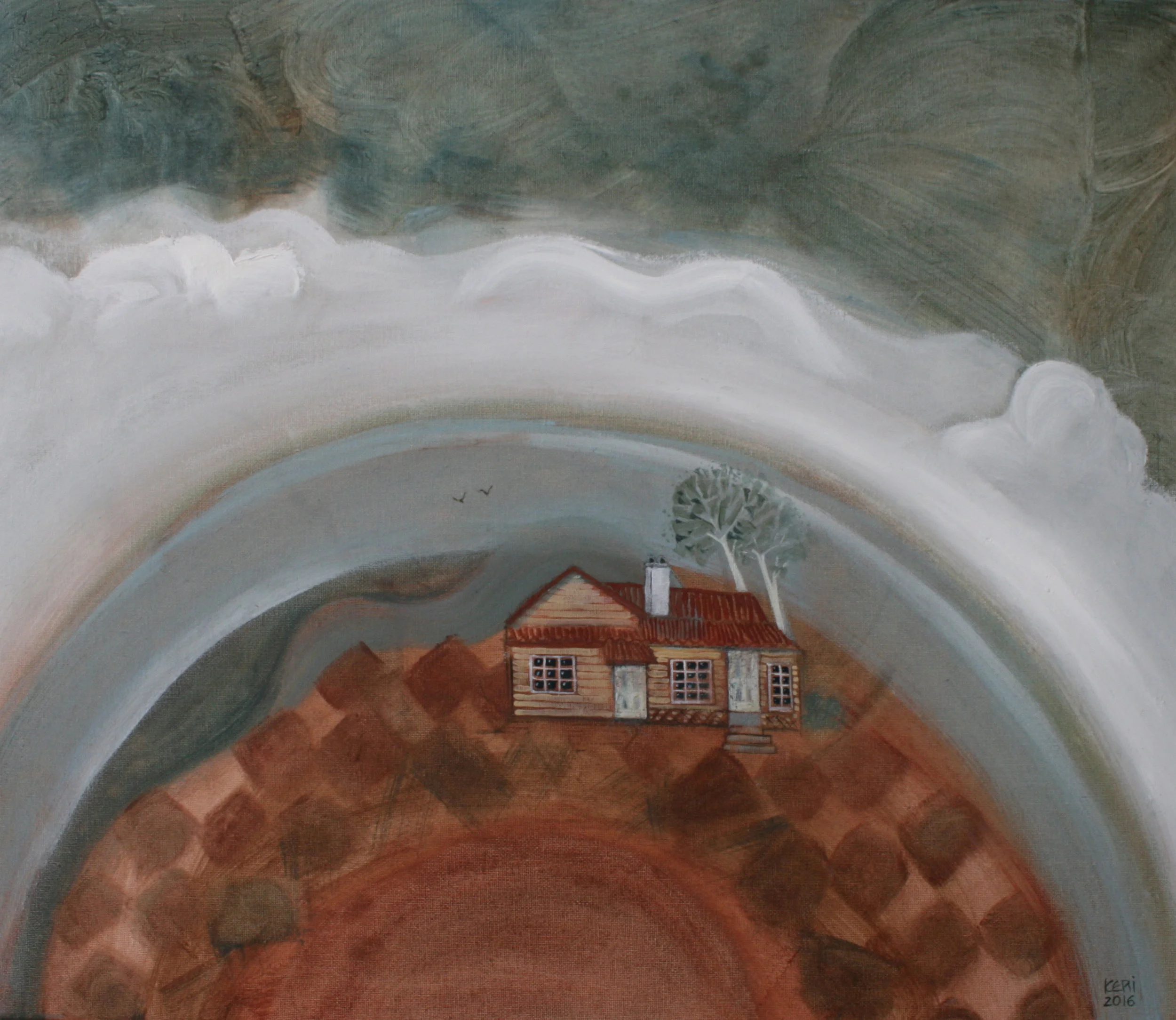 Amanda's house. Oil on canvas. Sold.